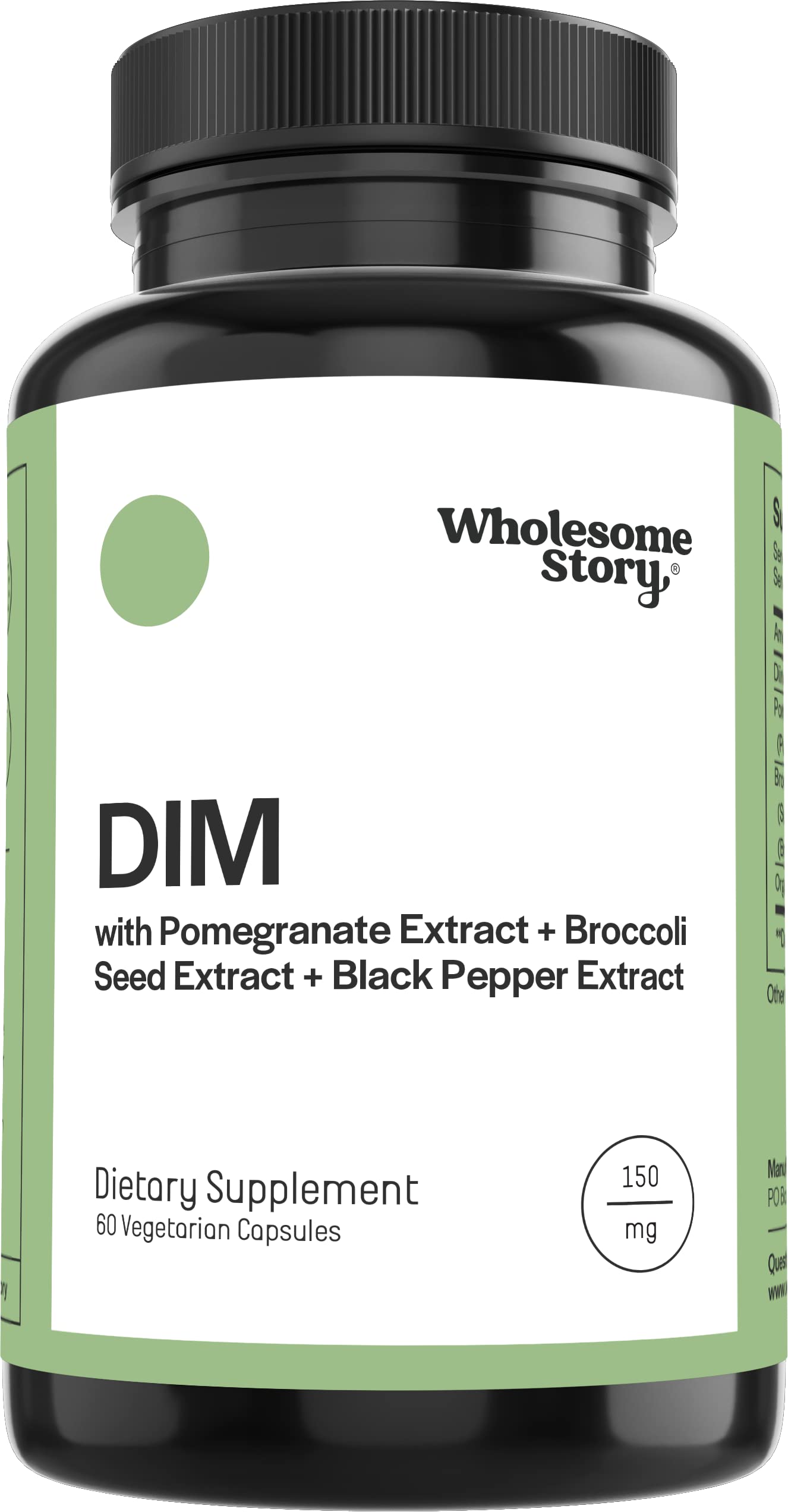 DIM Supplement Women | DIM SGS | Pomegranate, Broccoli and Black Pepper Blend | Estrogen & Hormone Balance for Women | Cell and Tissue Health | 60-Day Supply | Clean Label Project Certified Wholesome Story buy supplements canada
