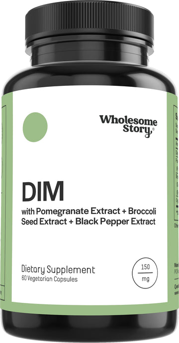 DIM Supplement Women | DIM SGS | Pomegranate, Broccoli and Black Pepper Blend | Estrogen & Hormone Balance for Women | Cell and Tissue Health | 60-Day Supply | Clean Label Project Certified Wholesome Story buy supplements canada