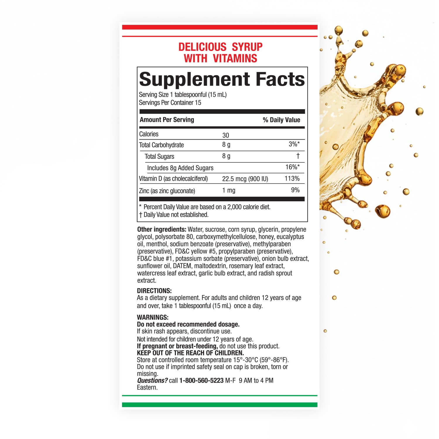 Jarabe Berro y Cebolla Immune Support Syrup with Vitamin D, Zinc & Natural Herbal Extracts – Eucalyptus, Honey, Onion, Garlic & More – Teens & Adult Wellness Formula – 8 Fl Oz Each | 2-Pack Berro y Cebolla MENPER buy supplements canada