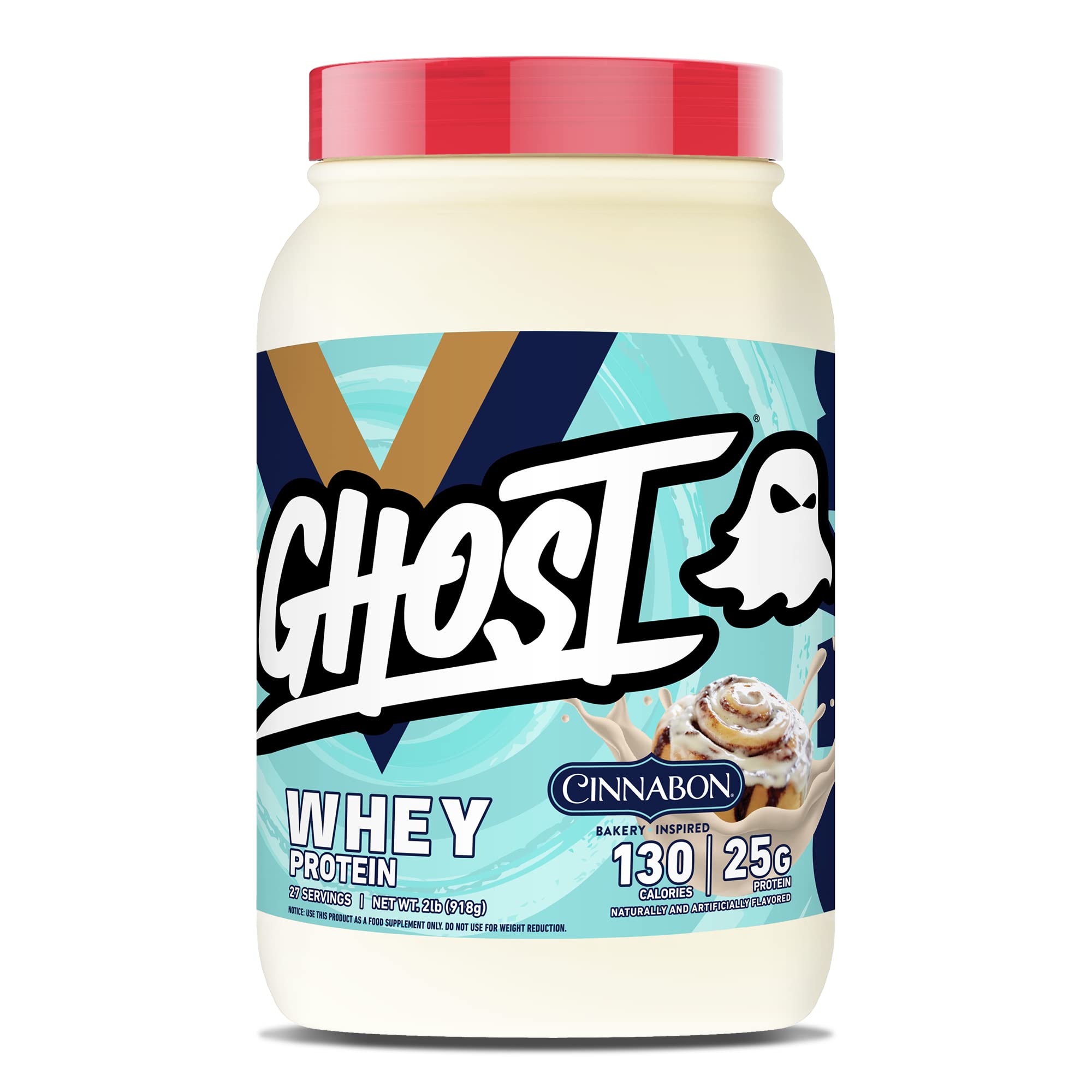 GHOST Whey Protein Powder, Cinnabon - 2LB Tub, 25G of Protein - Cinnamon Roll Flavore GHOST buy supplements canada