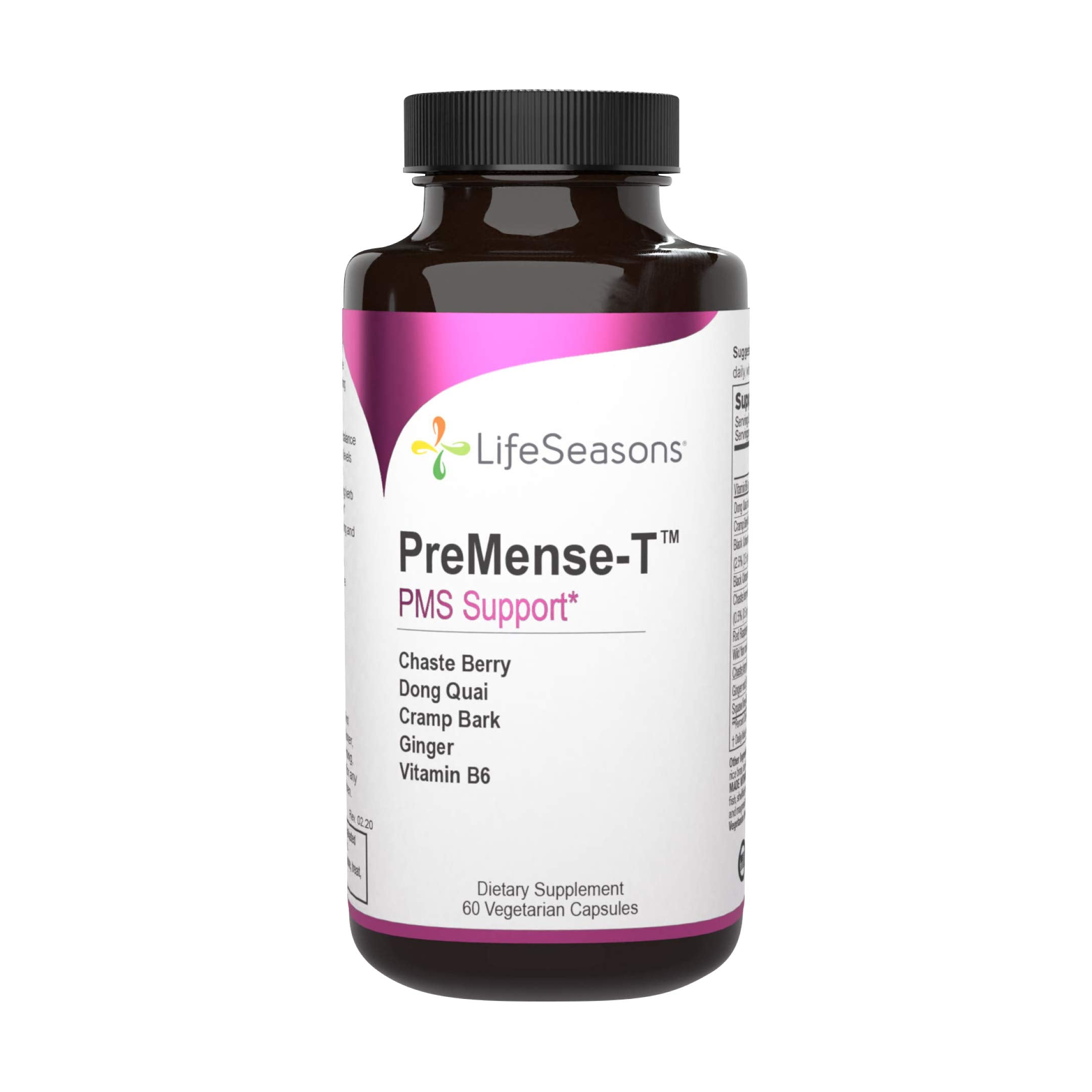 PreMense-T - PMS Relief Supplement - Ginger, Cramp Bark, Black Cohosh, Dong Quai, Chasteberry & Vitamin B6 LifeSeasons buy supplements canada
