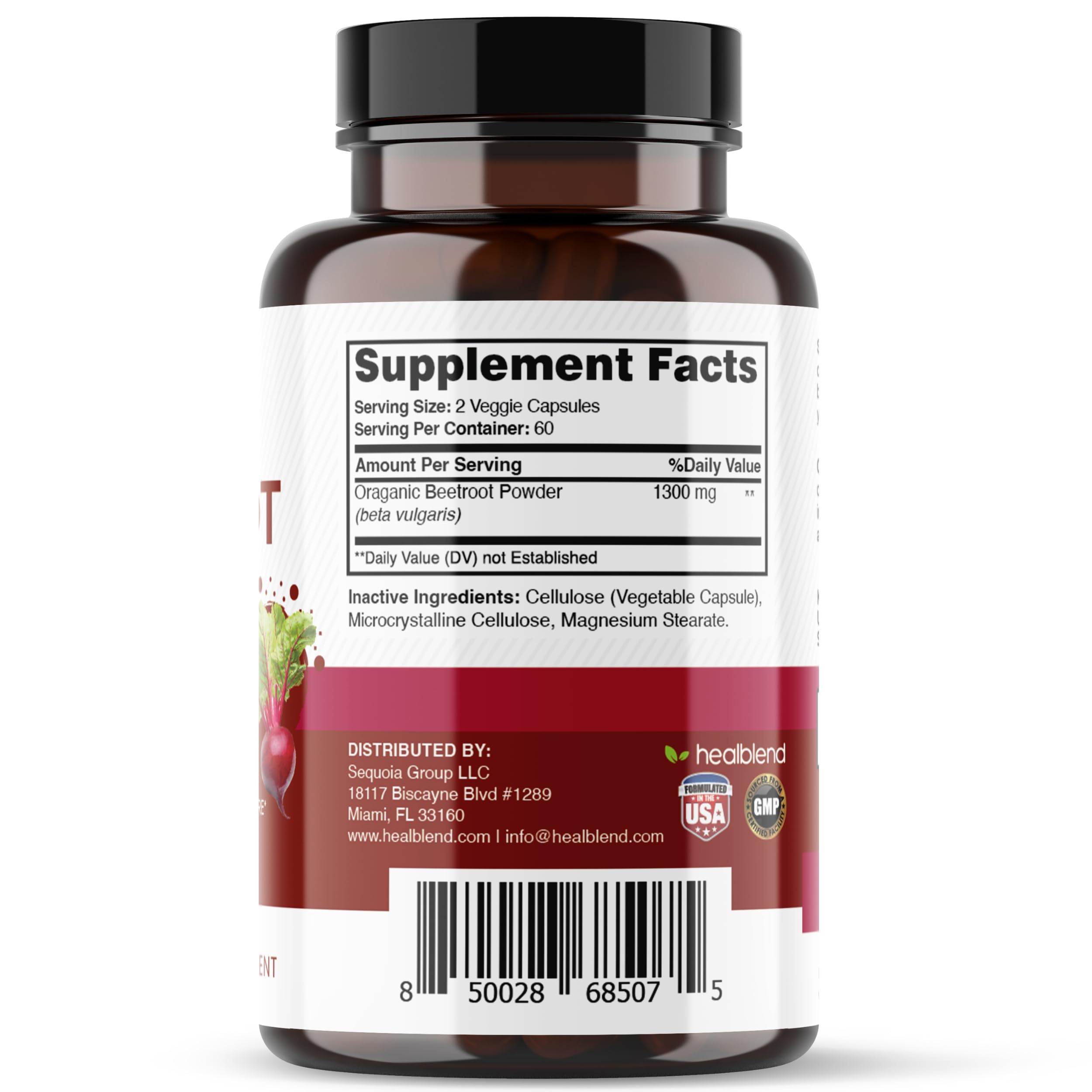healblend Organic Nitric Oxide Beet Root Capsules 1300mg - Support Immune System healblend buy supplements canada