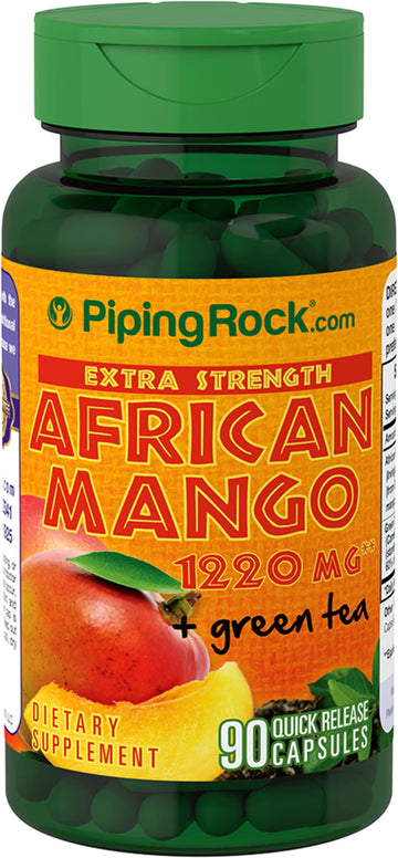 Piping Rock African Mango Seed Extract 1220 mg | 90 Capsules | with Green Tea | Extra Strength Piping Rock buy supplements canada