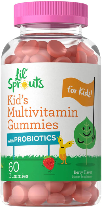 Carlyle Kids Multivitamin Gummies with Probiotics | 60 Chewables | Berry Flavor | Vegetarian, Non-GMO, Gluten Free Children's Supplement | by Lil' Sprouts | Carlyle buy supplements canada