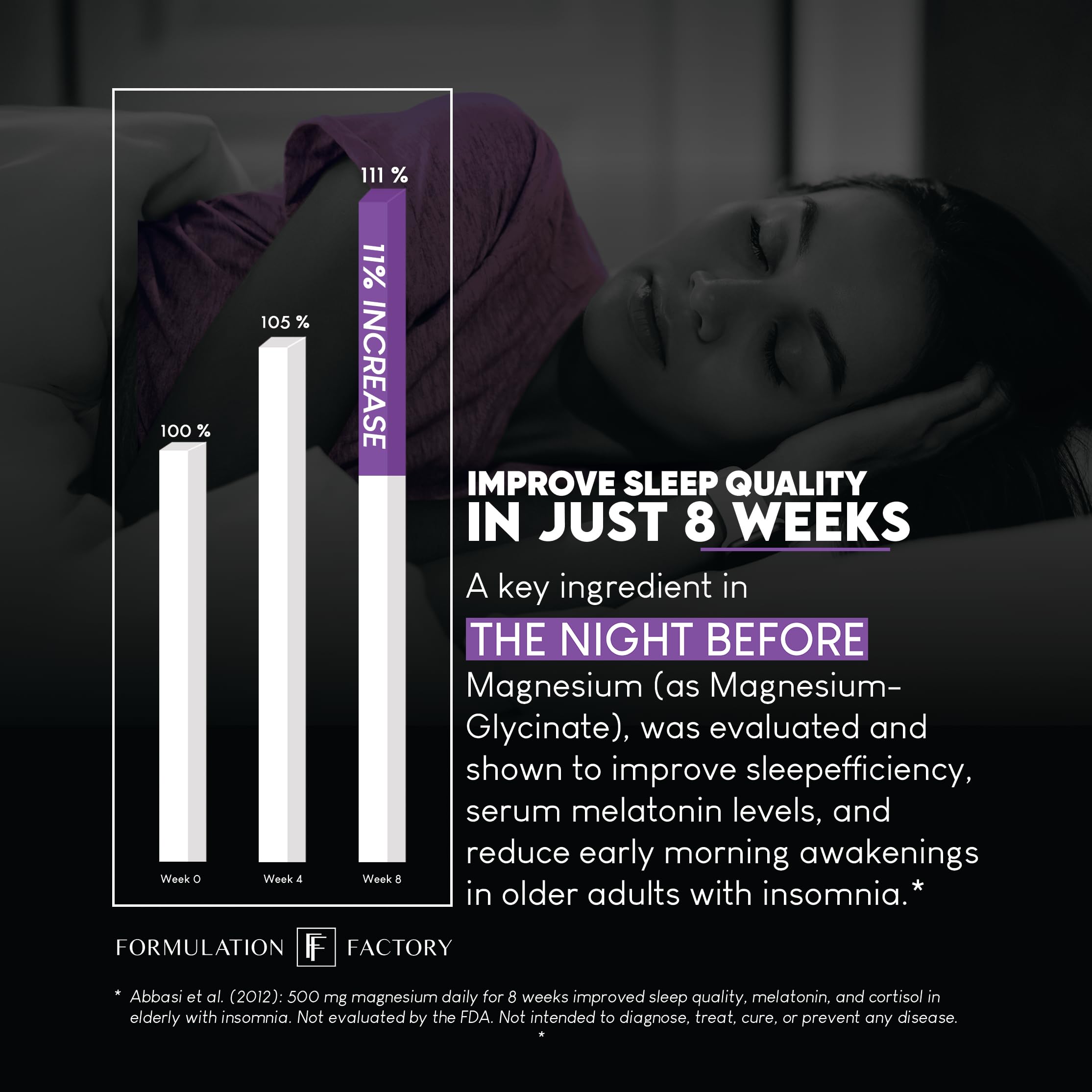 The Night Before 10-in-1 Midnight Maximizer Sleep Aid, Stress Relief, Cognition, Relaxation, Recovery, Focus, Magnesium Glycinate, L-Theanine & More, (120 Capsules – 2 Month Supply) Formulation Factory buy supplements canada