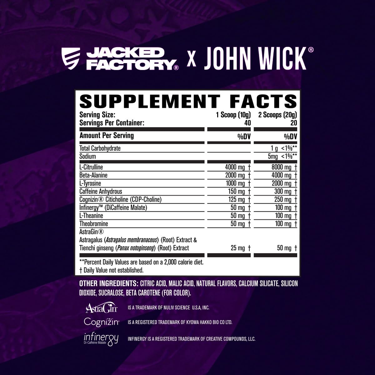 Jacked Factory X John Wick - Wick Mode Pre Workout Powder - Intense Energy, Battle-Ready Focus, Unstoppable Commitment, and Sheer Will Jacked Factory buy supplements canada