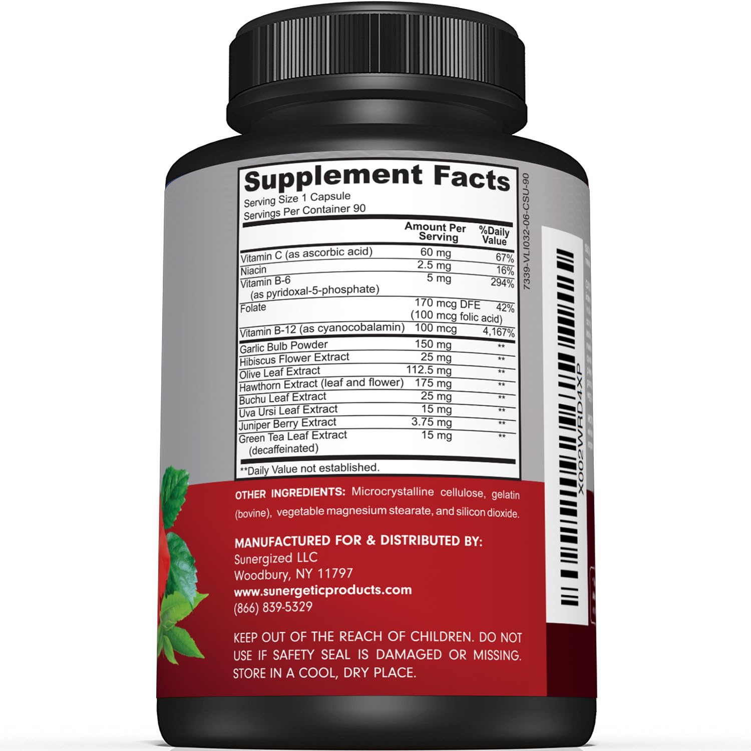 Premium Blood Pressure Support Supplement For Cardiovascular & Heart Health with Garlic Sunergetic buy supplements canada