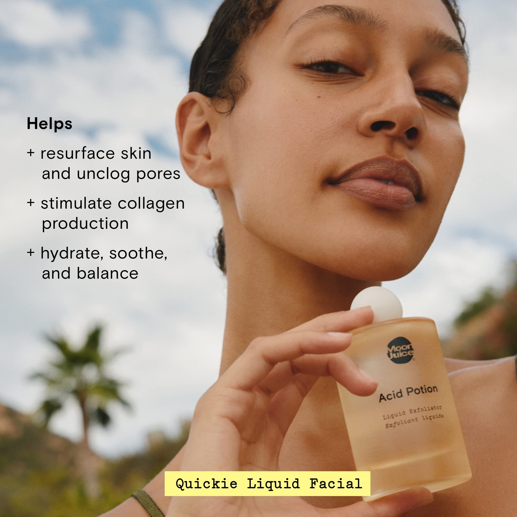 Moon Juice Acid Potion Liquid Face Exfoliator - 25% AHA BHA Exfoliant with Reishi + Niacinamide - Helps Resurface Skin, Unclog Pores, & Stimulate Collagen - Hydrates & Soothes Skin (3.3 Fl oz) Moon Juice buy supplements canada