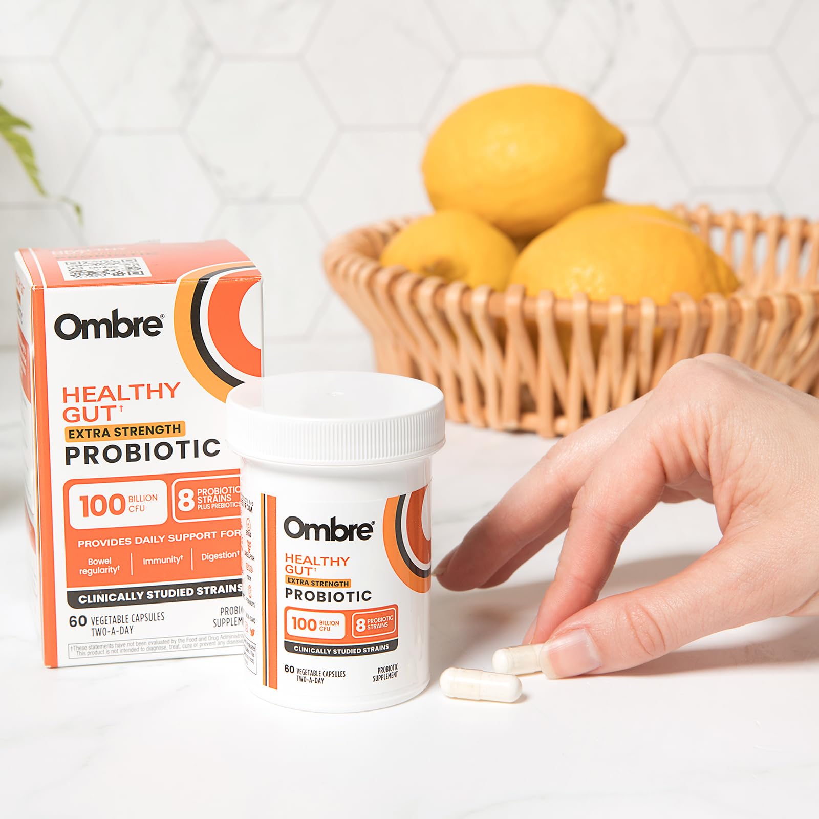 Ombre Healthy Gut Probiotics for Digestive Health 100 Billion CFU - Prebiotics and Probiotics for Women & Men with Lactobacillus Acidophilus & Digestive Enzymes, Gut Health Support, Vegan, 30 Servings Ombre buy supplements canada
