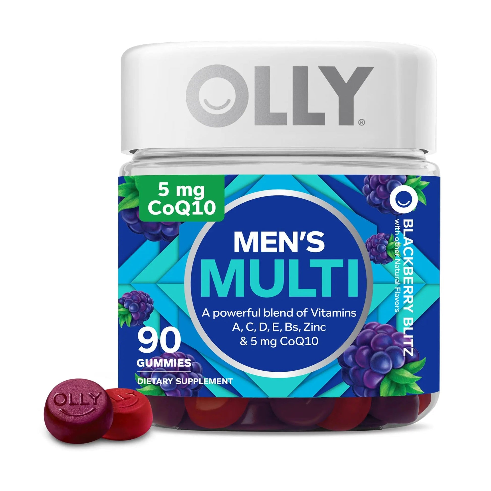 OLLY Men's Multivitamin Gummy, Overall Health and Immune Support, Vitamins A, C, D, E, B, Lycopene & Extra Strength Daily Energy Gummy OLLY buy supplements canada