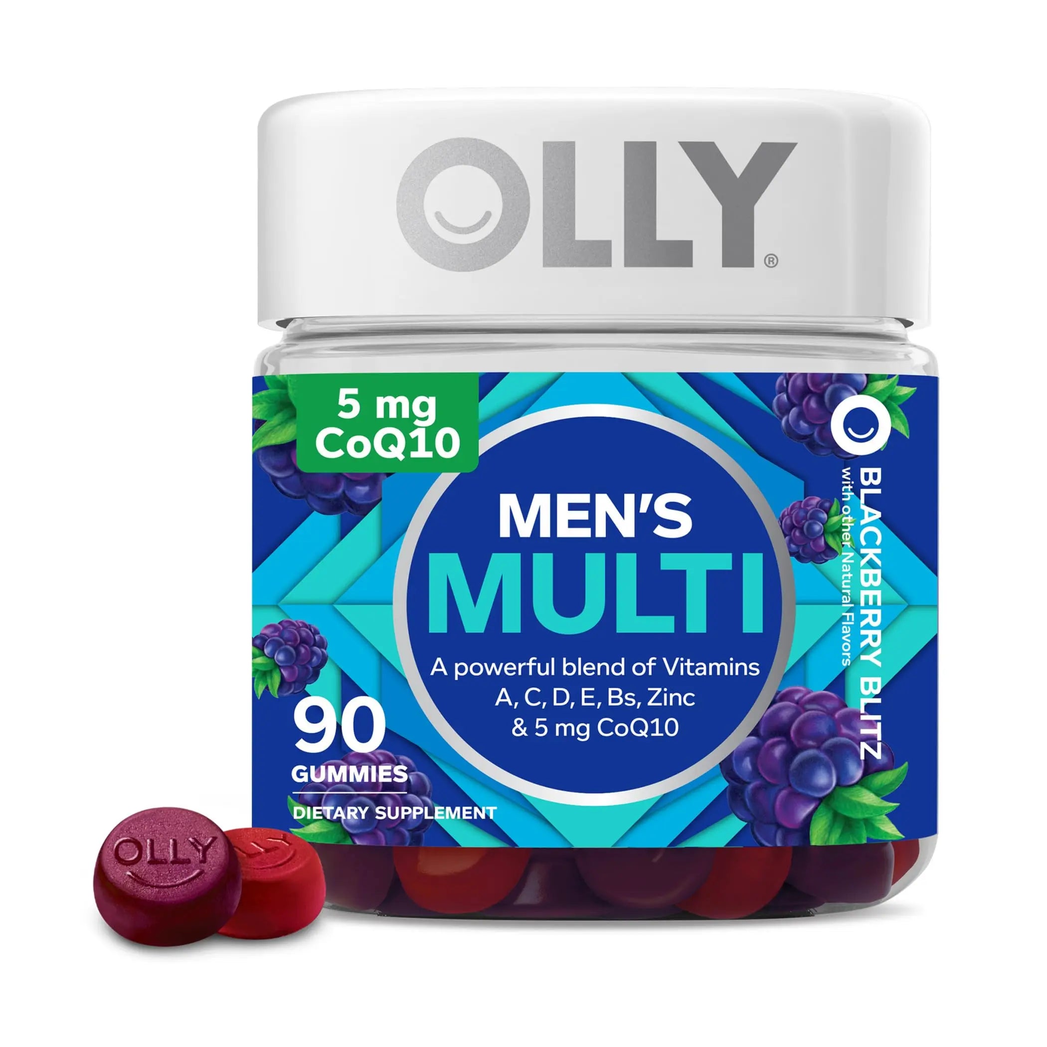 OLLY Men's Multivitamin Gummy, Overall Health and Immune Support, Vitamins A, C, D, E, B, Lycopene & Extra Strength Daily Energy Gummy OLLY buy supplements canada