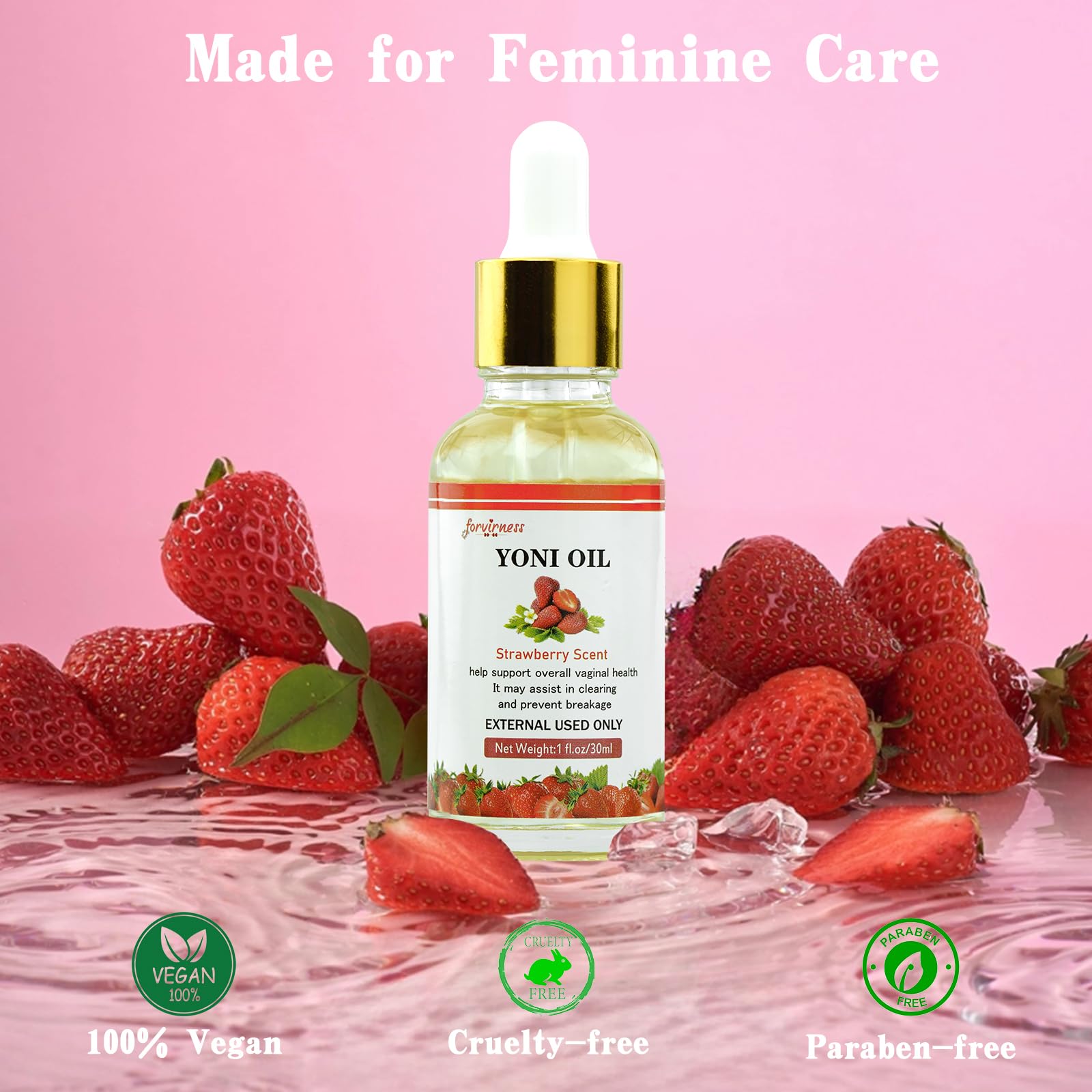 Yoni Wash Yoni Oil Yoni Bar Soap for Women PH Balance, Strawberry Body Oil, Feminine Wash forvirness buy supplements canada