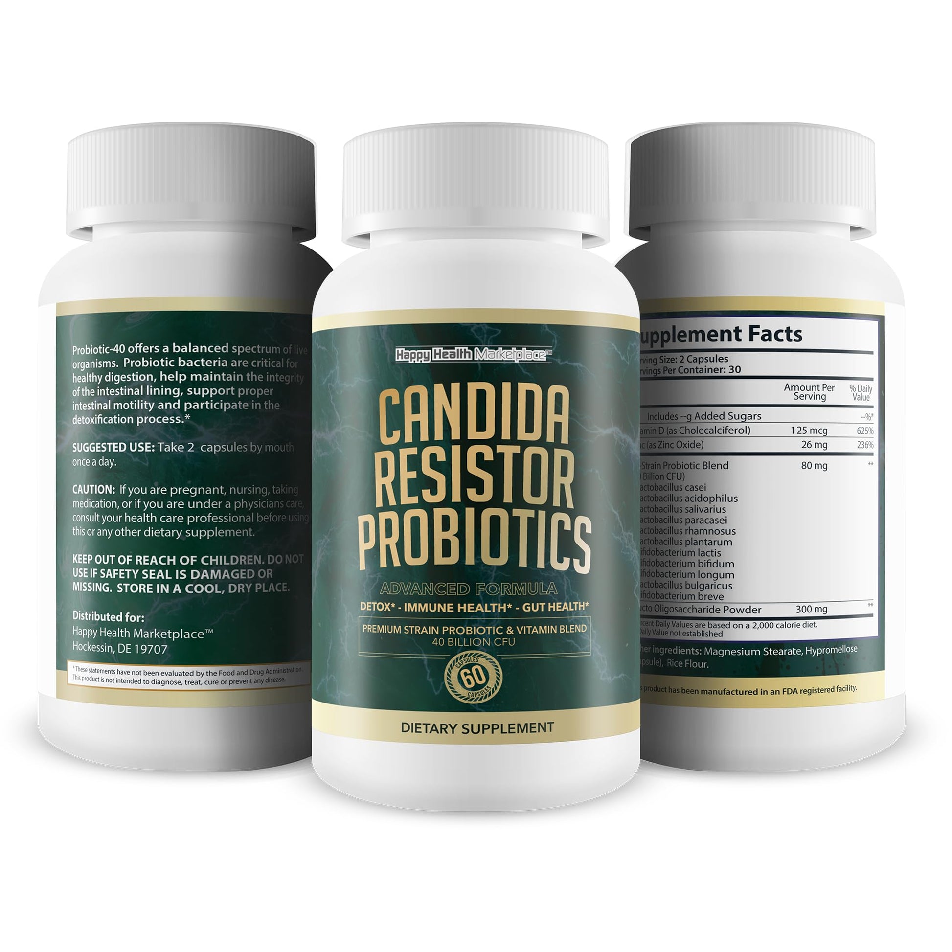 Candida Resistor Probiotics - Our Best Candida Support Capsules - Our Pills for Candida Happy Health Marketplace buy supplements canada