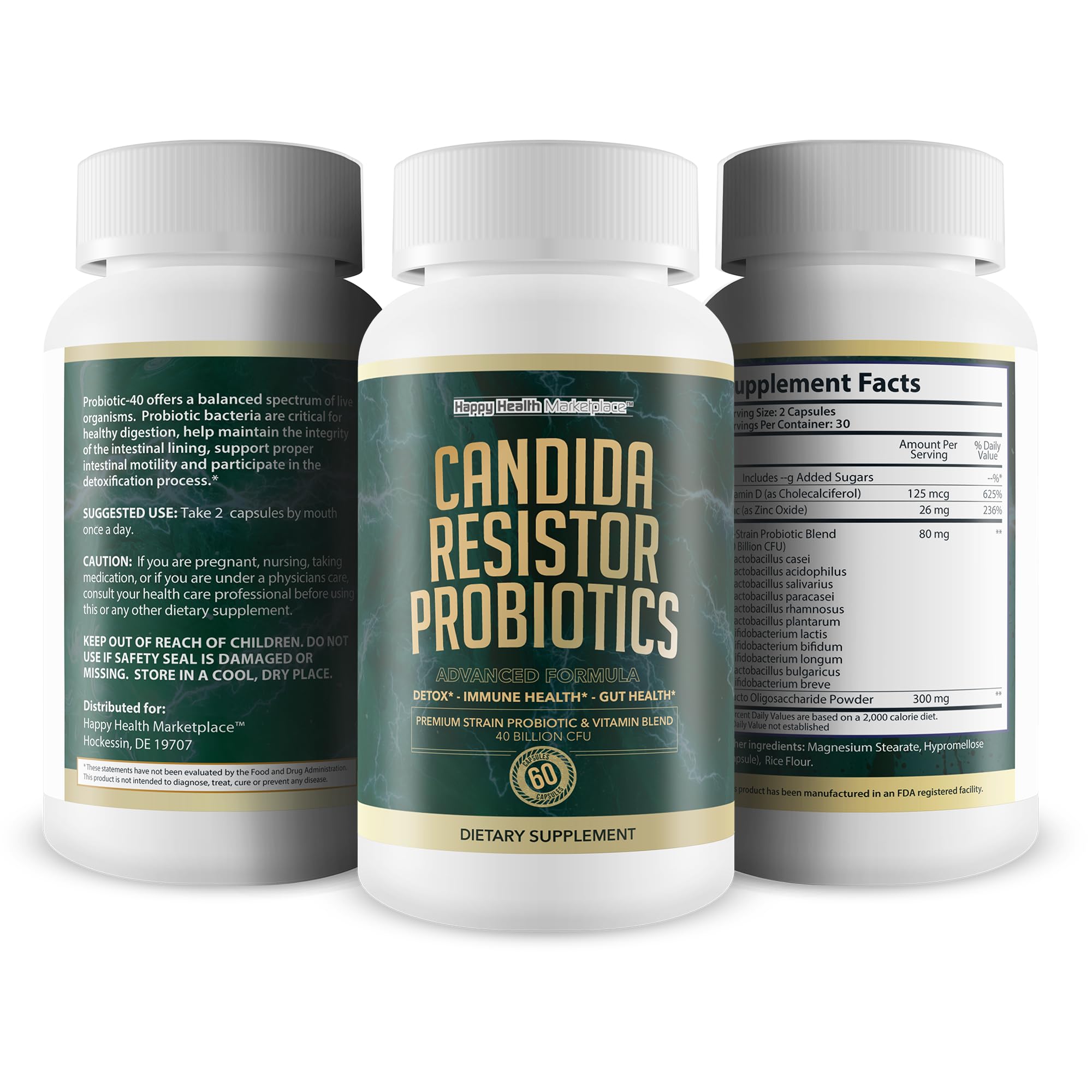 Candida Resistor Probiotics - Our Best Candida Support Capsules - Our Pills for Candida Happy Health Marketplace buy supplements canada