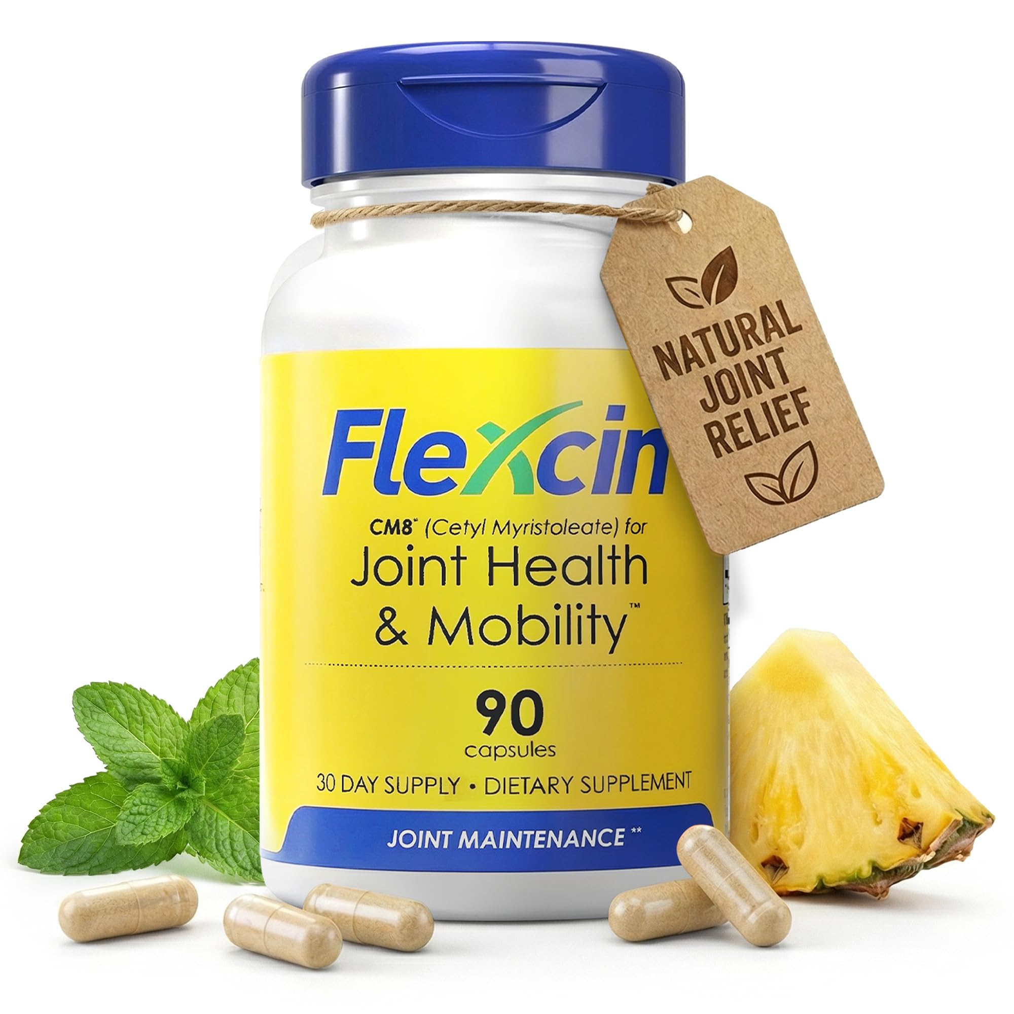 Flexcin Joint Health & Mobility Formula with CM8 (Cetyl Myristoleate) - Joint Supplements for Men and Women with Glucosamine, MSM, Collagen Type II - 90 Capsules Flexcin buy supplements canada