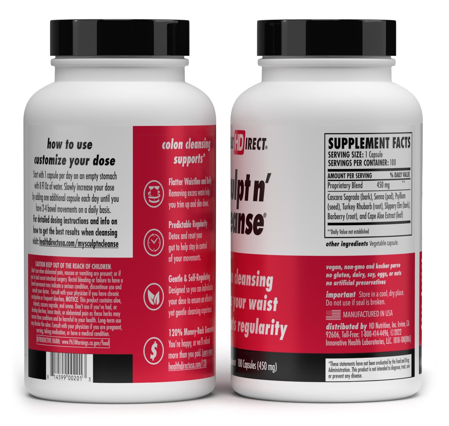 HEALTH DIRECT Sculpt n' Cleanse - Herbal Colon Cleanse for Digestive Health & Regularity HEALTH DIRECT buy supplements canada