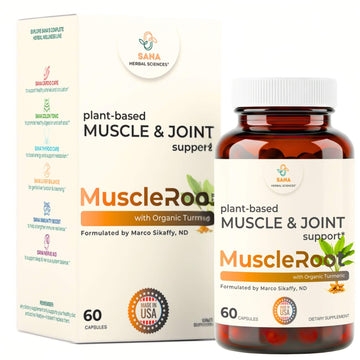 Muscle & Joint Support Supplement – Botanical Formula for Healthy Inflammatory Response | 6 Research-Backed Botanicals | Organic Turmeric | 60 Capsules | Sana Herbal Sana Herbal Sciences buy supplements canada