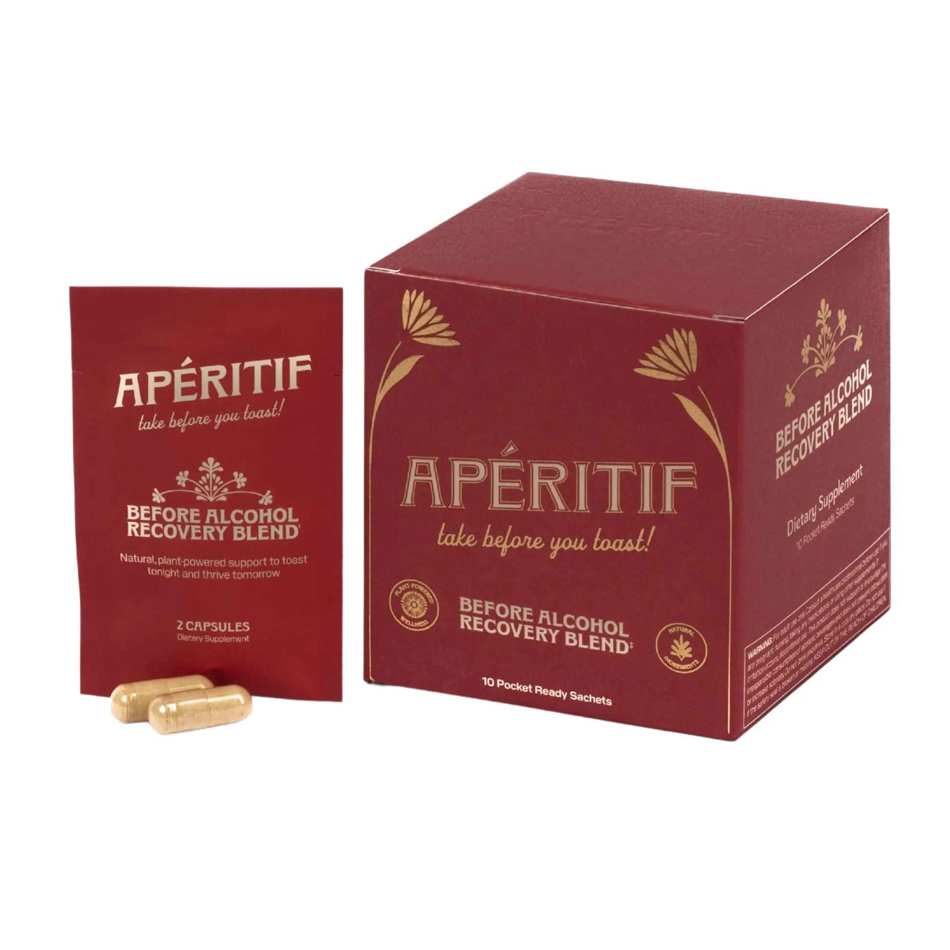 Apéritif Before Alcohol Recovery Supplement - DHM (Dihydromyricetin), Milk Thistle, Turmeric & B Vitamins - Hydration & Liver Support for Morning Clarity Apéritif Health buy supplements canada