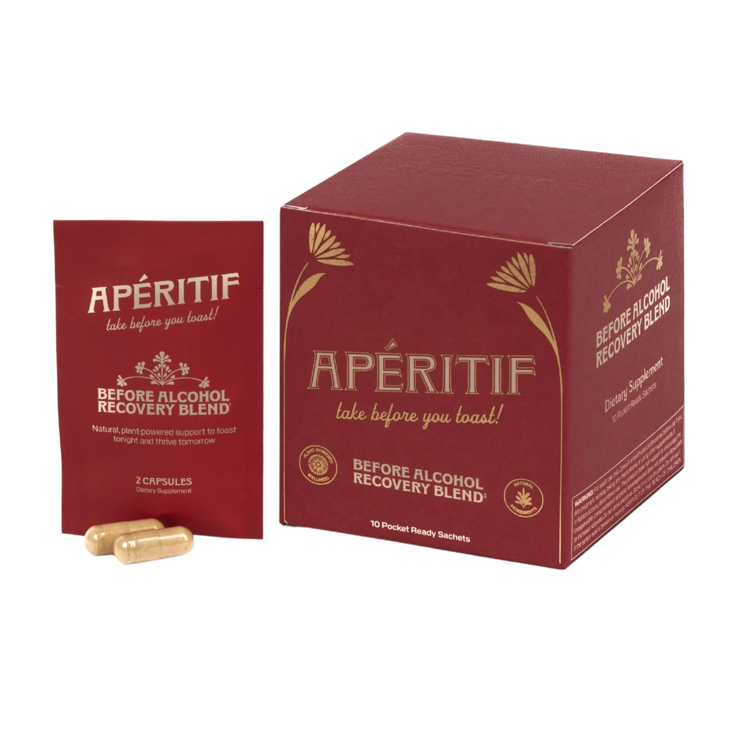 Apéritif Before Alcohol Recovery Supplement - DHM (Dihydromyricetin), Milk Thistle, Turmeric & B Vitamins - Hydration & Liver Support for Morning Clarity Apéritif Health buy supplements canada