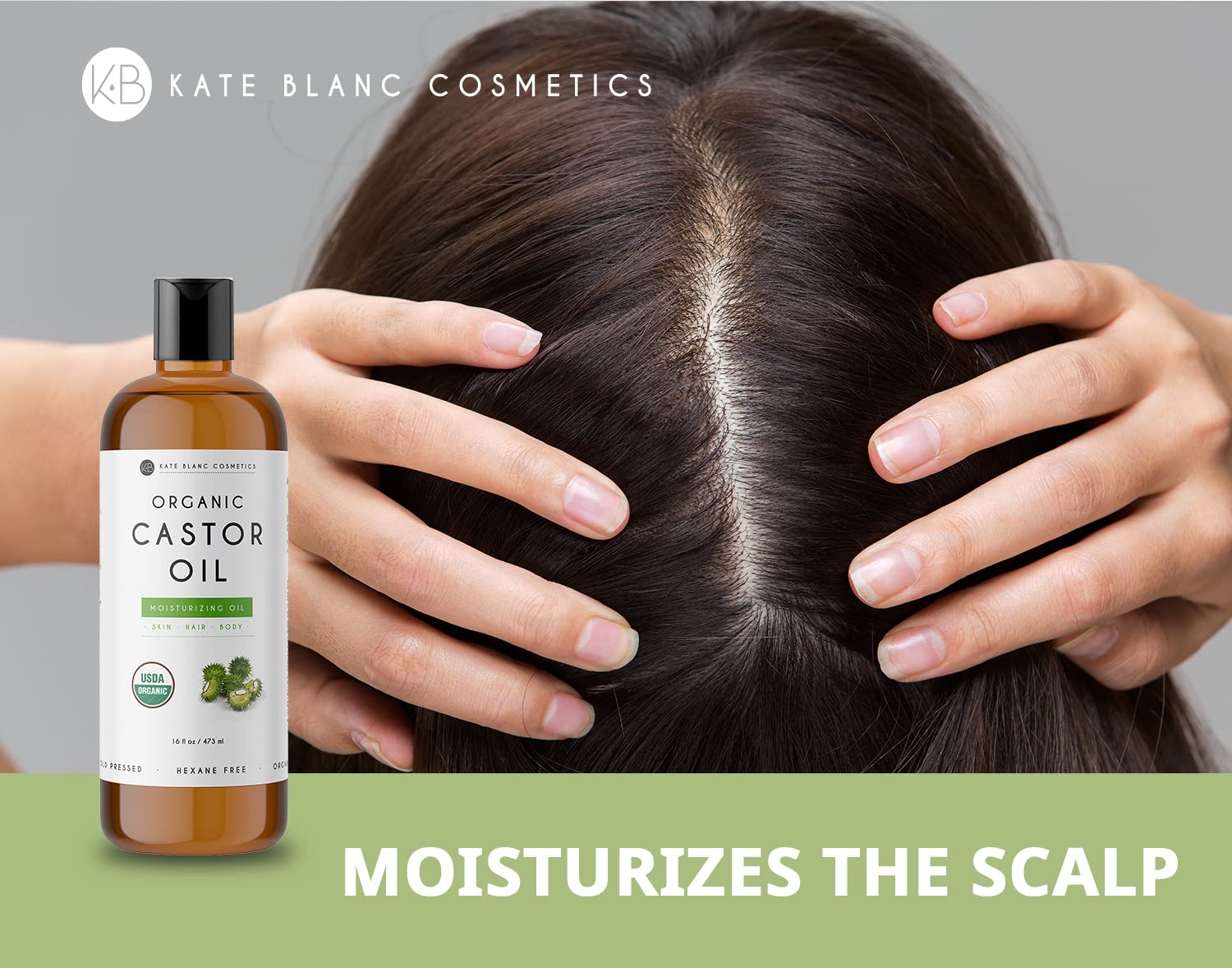 Kate Blanc Cosmetics Castor Oil 16oz - USDA Certified Organic. Cold-Pressed, 100% Pure Kate Blanc Cosmetics buy supplements canada