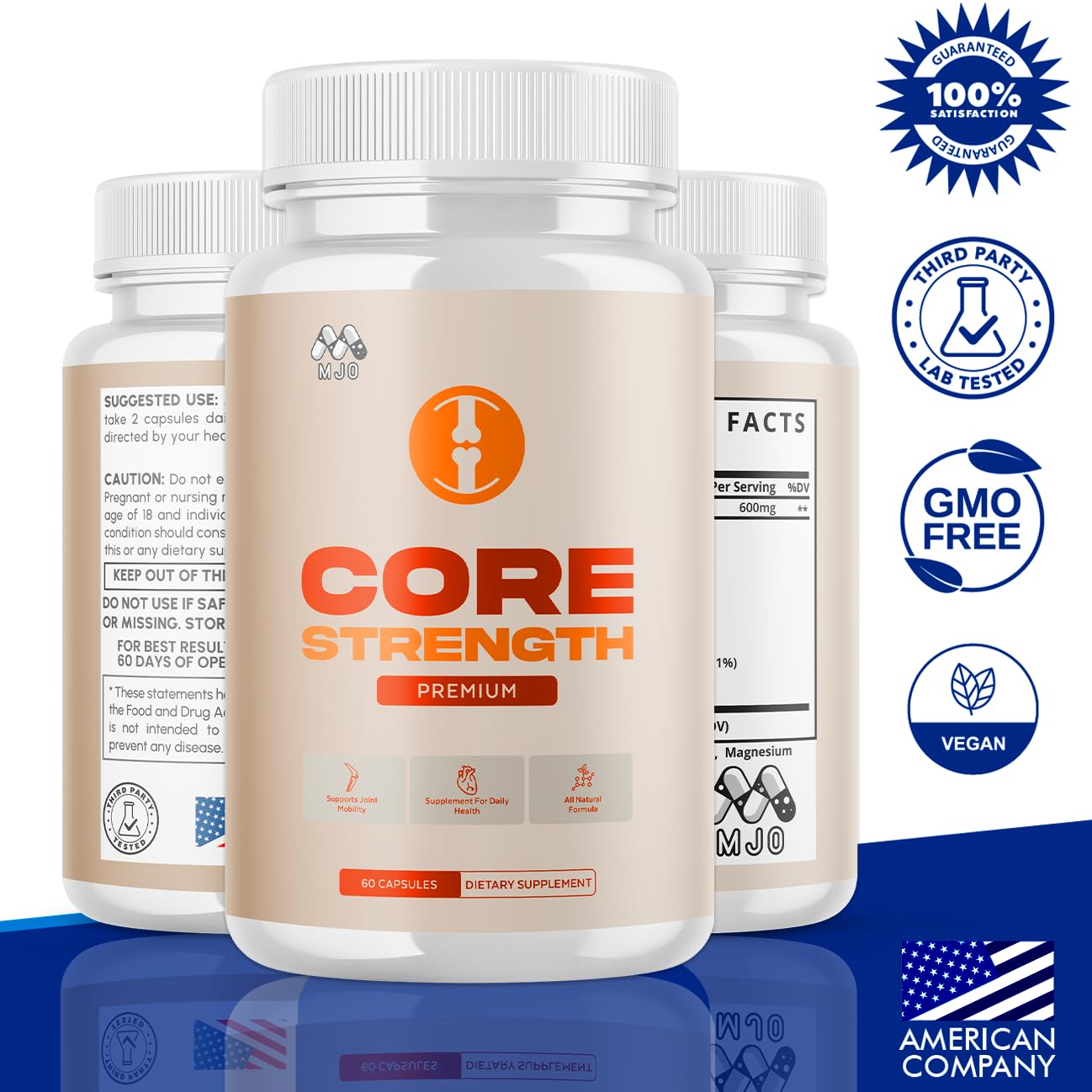 (2 Pack) Core Strength Supplement for Joint Support, Official Core Strength Joint Pills with All Natural Ingredients, Advanced Health & Wellness Support with Max Strength Multivitamins (120 Capsules) MJO buy supplements canada