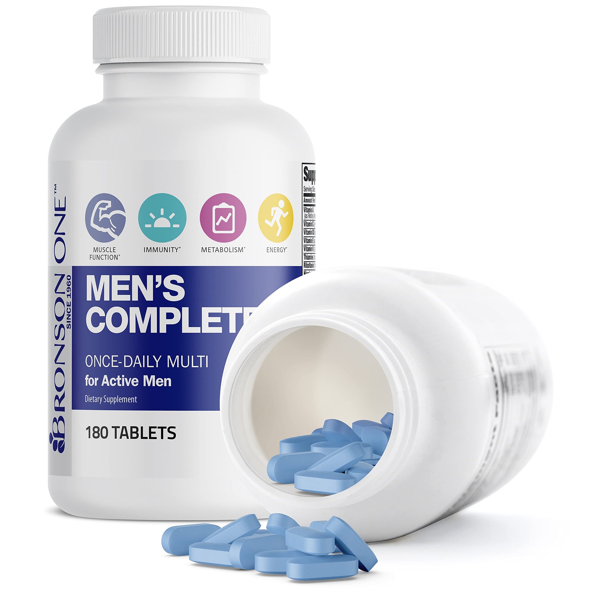 Bronson ONE Daily Men’s Complete Multivitamin Multimineral Once-Daily Multi for Active Men, 180 Tablets Bronson buy supplements canada