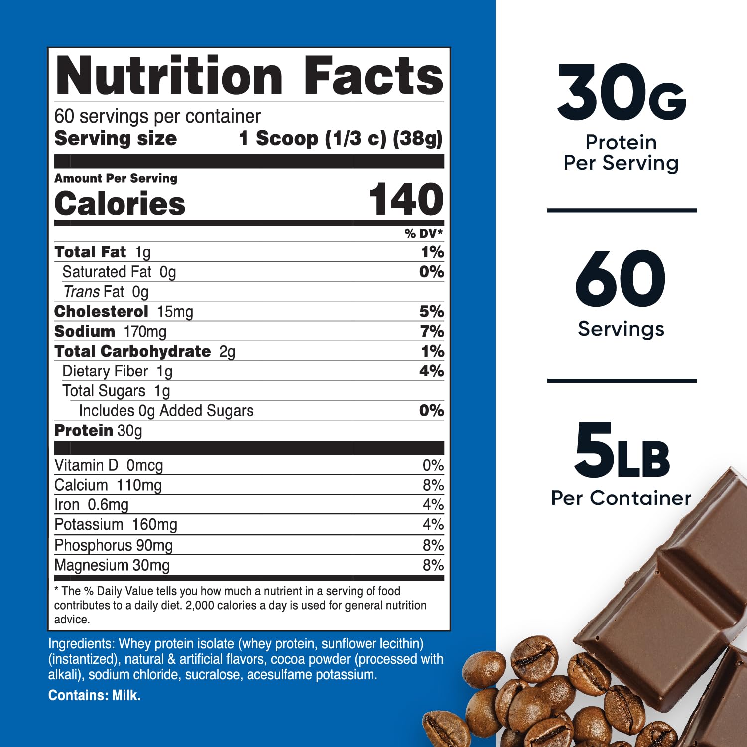 Nutricost Whey Protein Isolate (Mocha) 5LBS - Gluten Free & Non-GMO Nutricost buy supplements canada