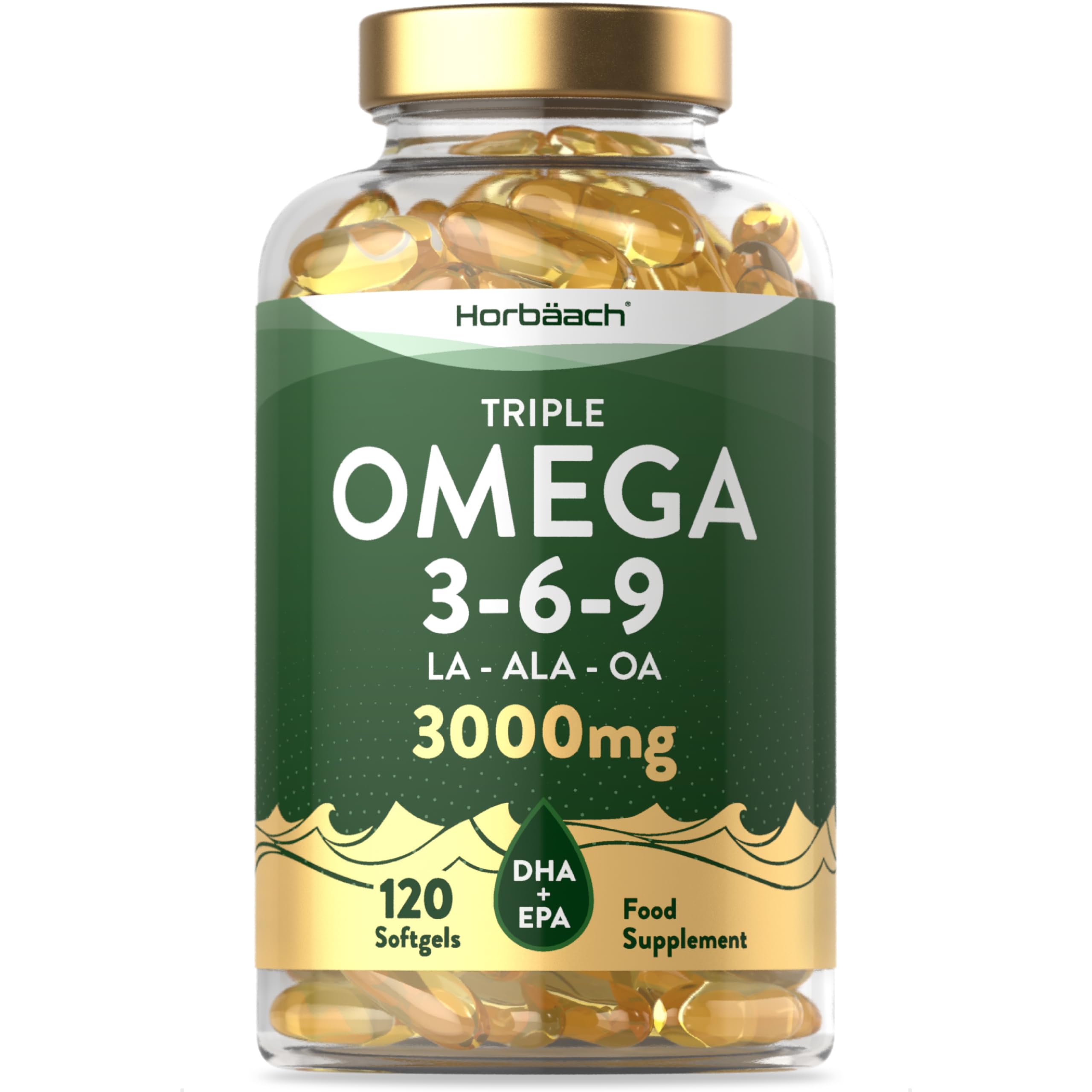 Omega 3 6 9 Capsules High Strength | 3000mg | 120 Softgels | Triple Omega 369 Horbäach buy supplements canada