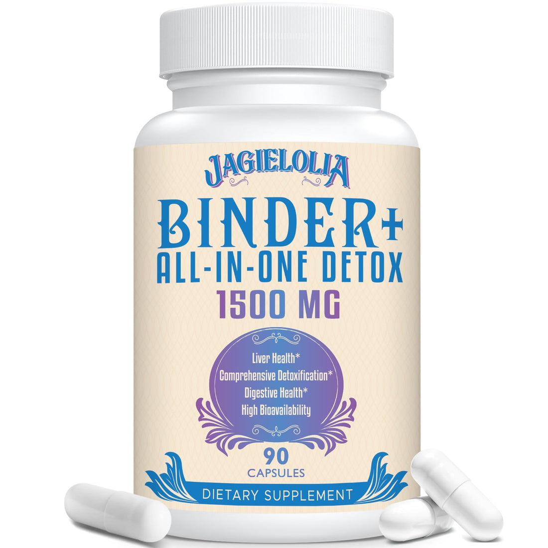 All-In-One Detox Binder Supplement 1500 MG - High Bioavailability, Liver Gut Detox Cleanse Jagielolia buy supplements canada