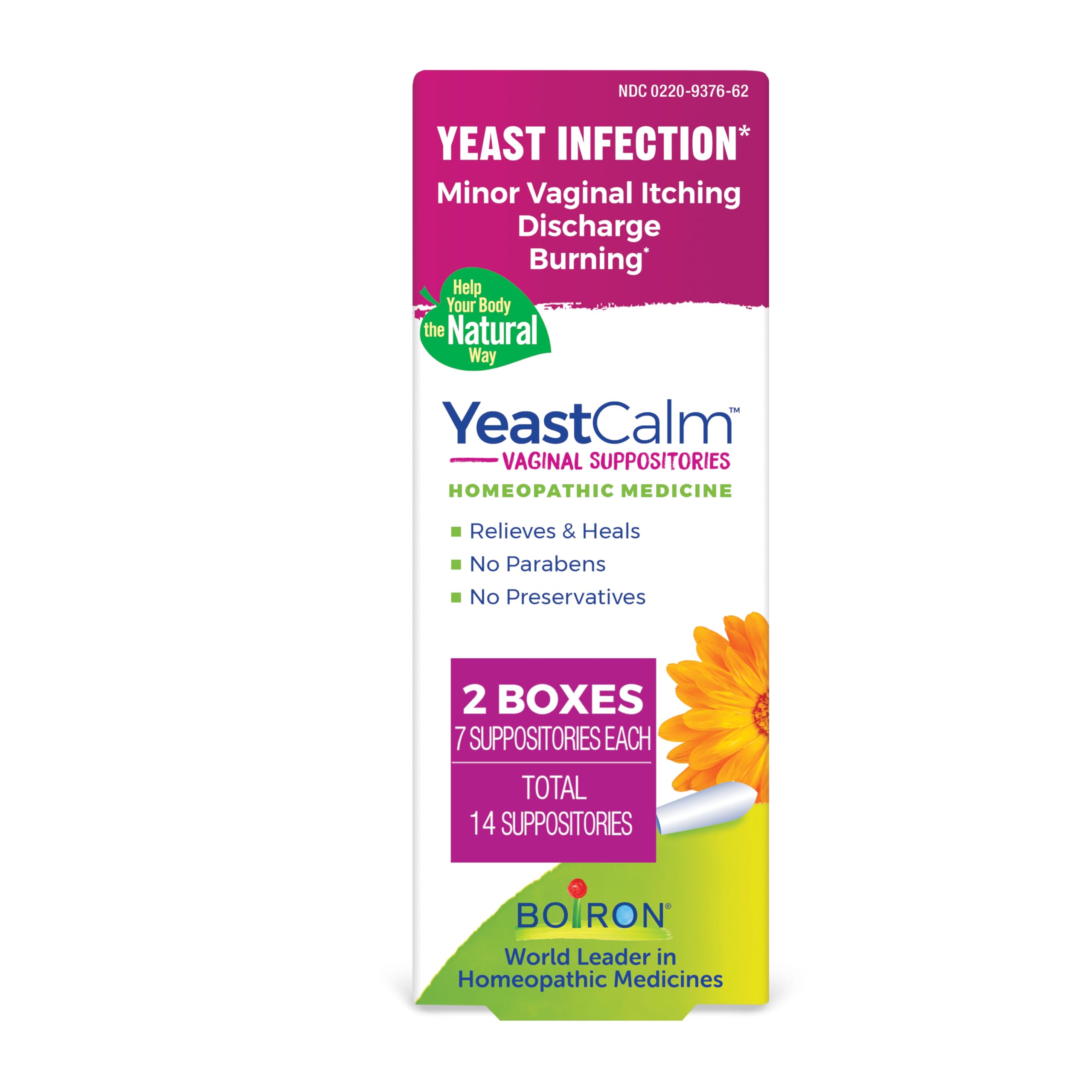 oiron YeastCalm Homeopathic Suppositories for Yeast Infections, Burning, Discharge Boiron buy supplements canada