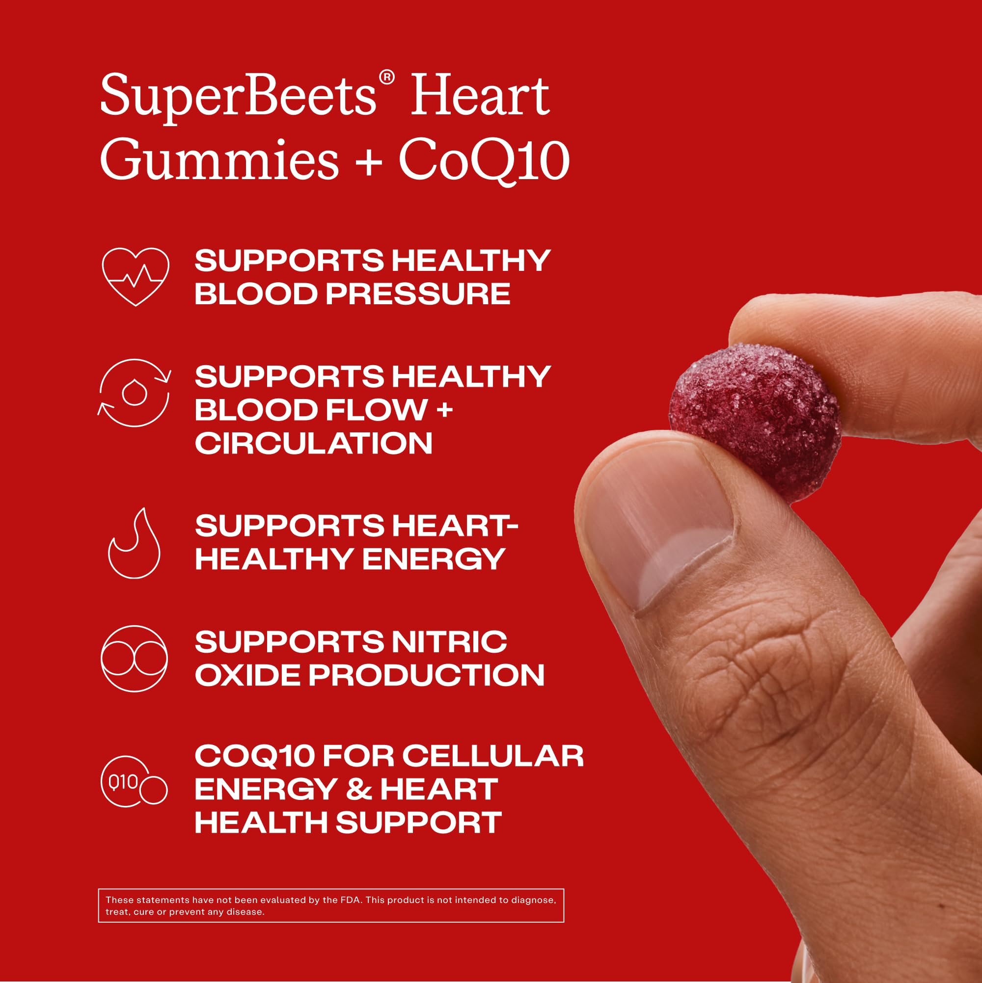 Humann SuperBeets 3-in-1 Heart Gummies - 3x Absorption CoQ10 - Plus Beetroot Extract & Grape Seed Extract for Advanced Heart Health, Cellular Energy & Circulation Support Humann buy supplements canada