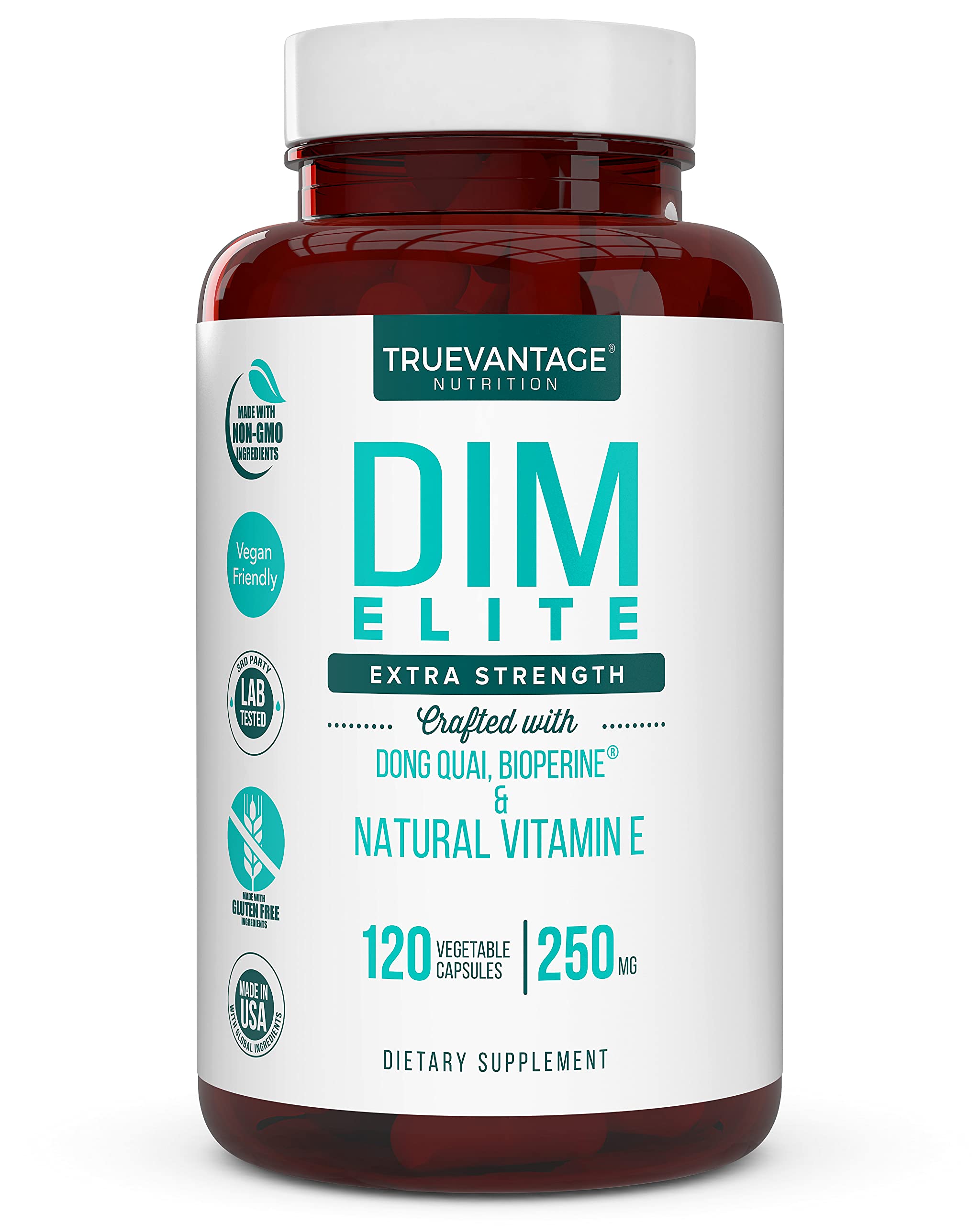 DIM Supplement 250mg (Diindolylmethane)-Plus Dong Quai, Natural Vitamin E & BioPerine - Supports Menopause Relief & Hormonal Acne -Hormone Balance Support for Women and Men-Veggie Caps Truevantage Nutrition buy supplements canada