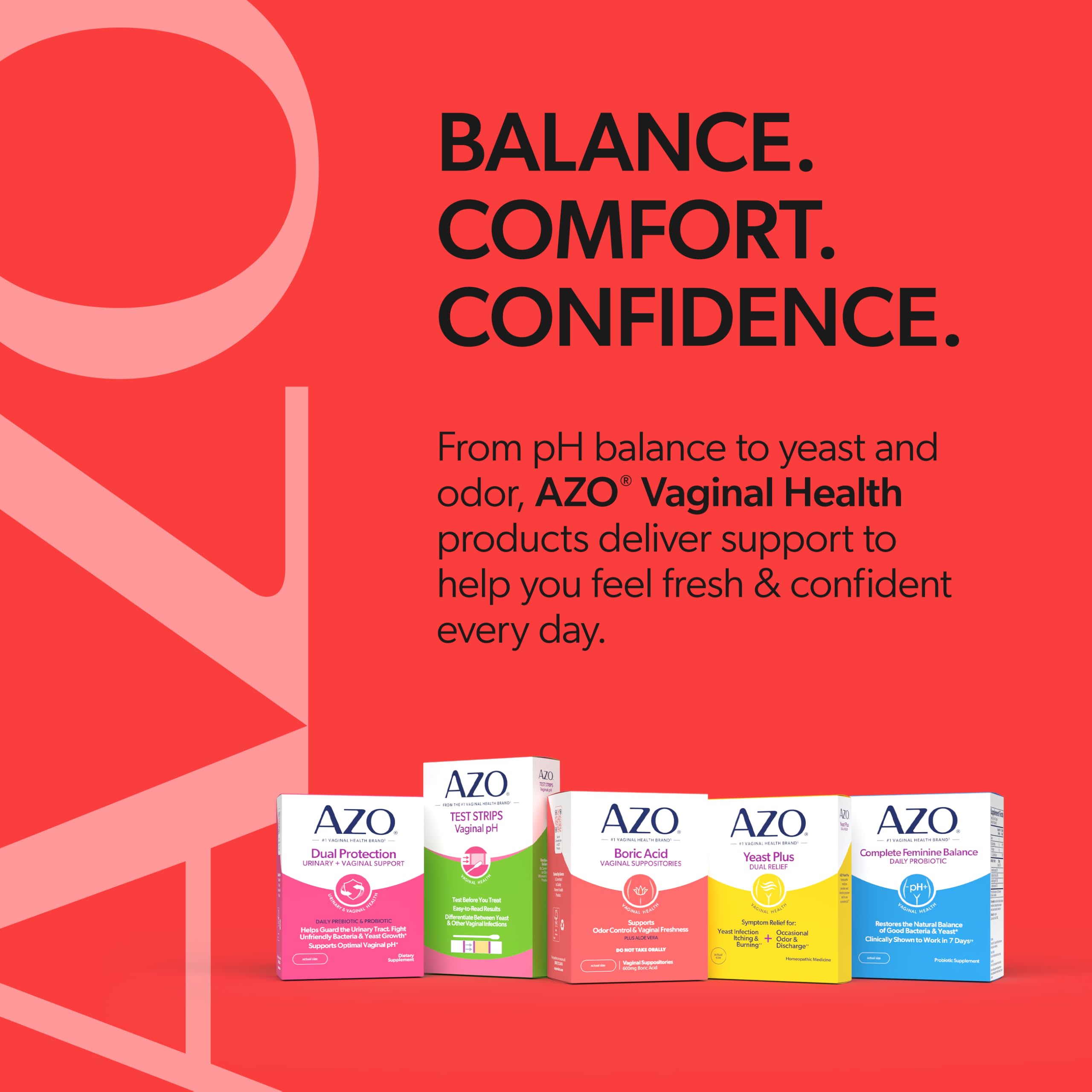 AZO® Boric Acid Vaginal Suppositories for Women, Helps Support Odor Control with Clinically Studied Boric Acid, Non-GMO, 30 Count AZO buy supplements canada