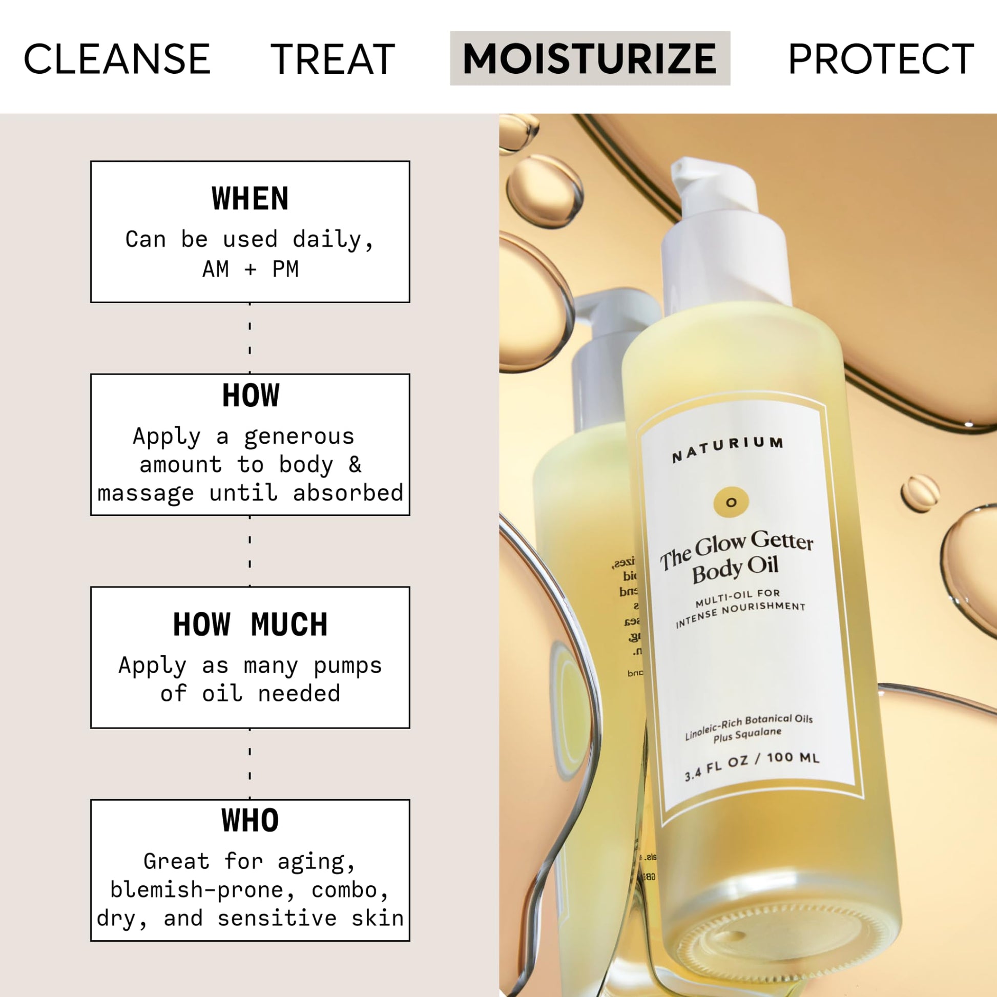 Naturium The Glow Getter Body Oil, Multi-Oil for Intense Nourishment, Hydrating & Moisturizing Formula, Vegan & Cruelty-Free, 3.4 oz Naturium buy supplements canada