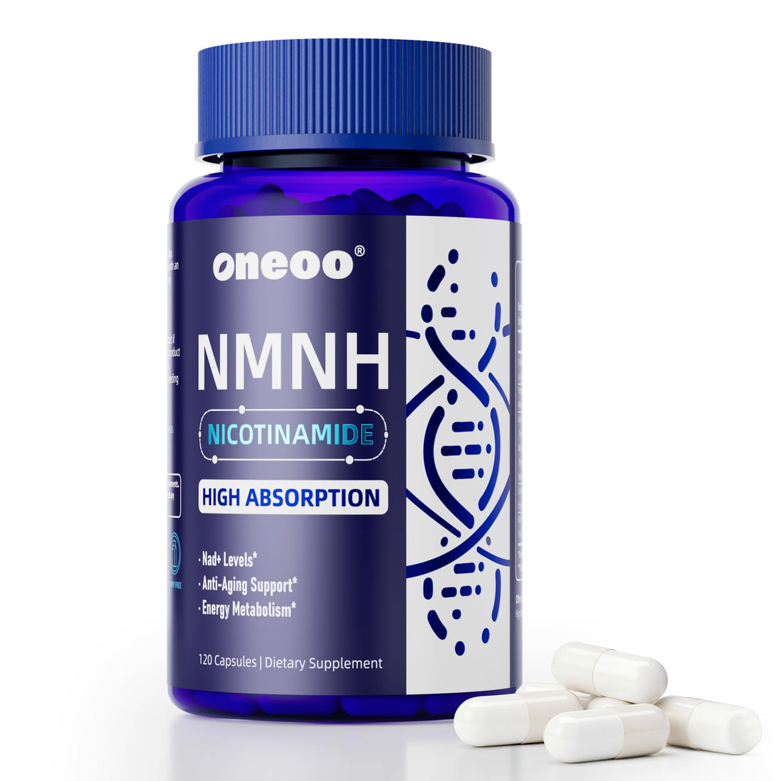Oneoo NMNH Supplement with NAD Supplement Maximum Potency with Resveratrol & Pterostilbene, CoQ10 & Black Pepper, for Cellular Energy, Anti-Aging Support, Sirtuin Activation & Methylation Support, 120 Oneoo buy supplements canada