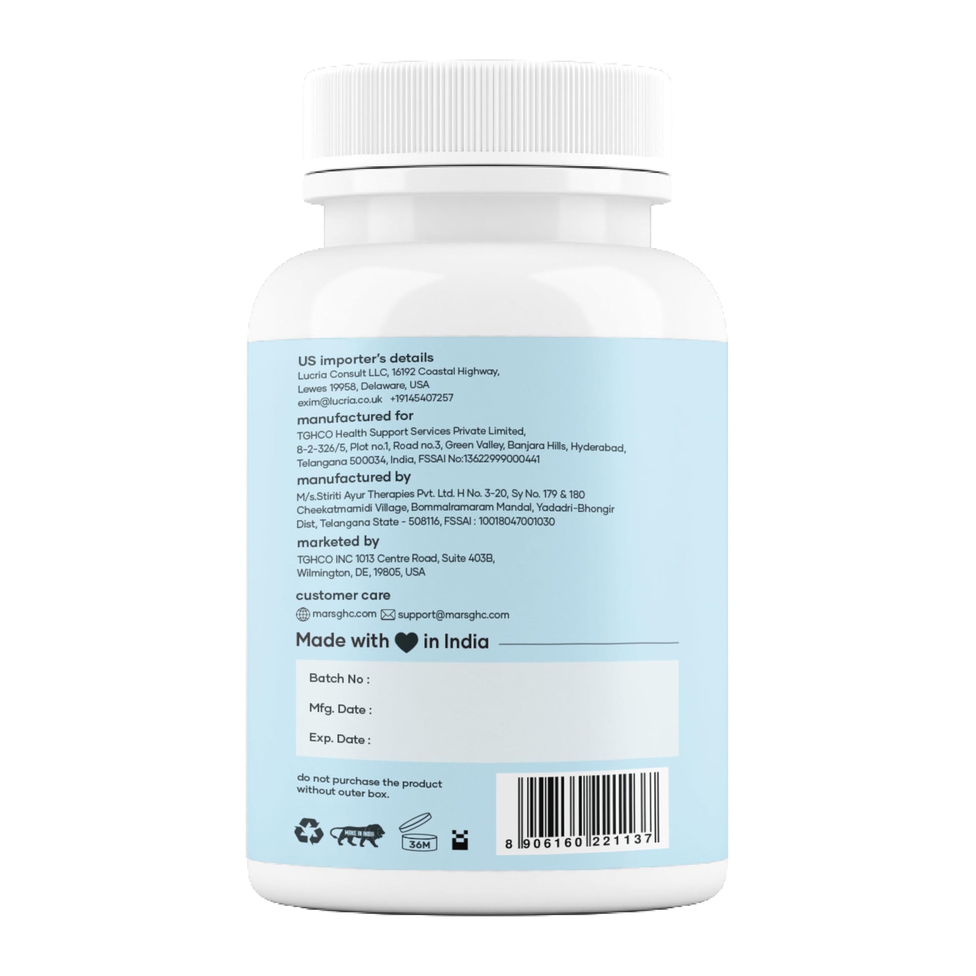 Mars Sea Moss Caps Surge Natural (60N) | Packed with 84 Essential Minerals | Powered with Black Seed Oil, Surgemax & Vitamin D3 | Overall Well-Being - Pack of 3 mars by GHC buy supplements canada