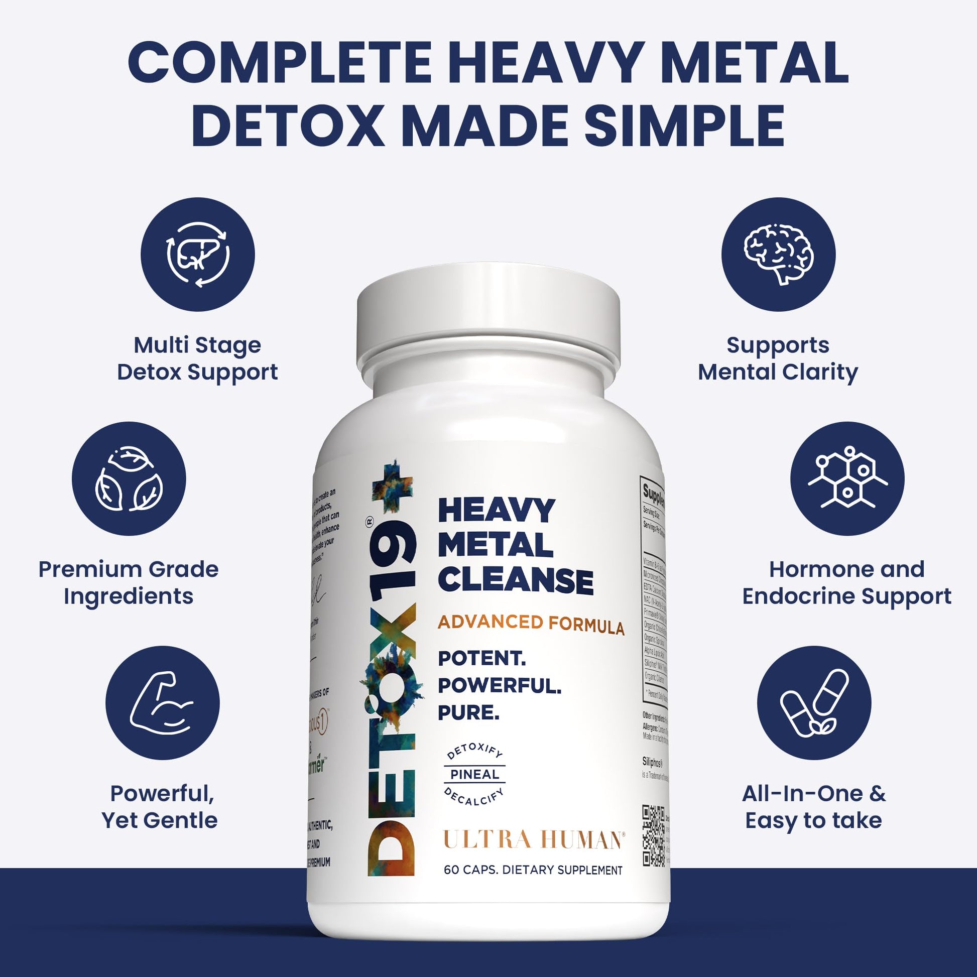 Ultra Human Daily Wellness Support – Heavy Metal Detox Cleanse, with Zeolite, Shilajit, Organic Chlorella & Spirulina, NAC & Alpha Lipoic. Supports Daily Detox, Cognition, Immune System -(Made in USA) Ultra Human buy supplements canada