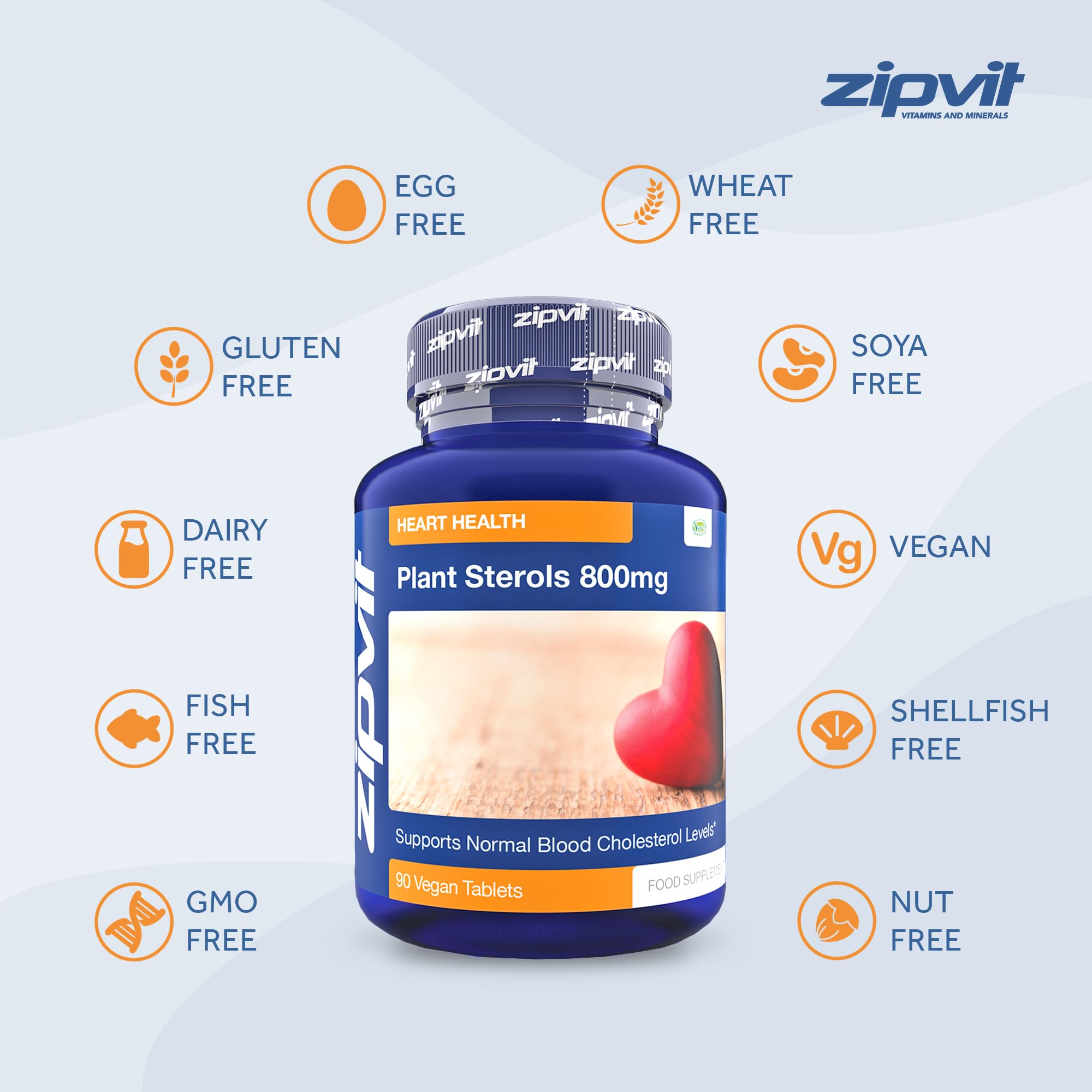 Plant Sterols High Strength 800mg, 90 Vegan Tablets, Supports and Helps Lower Zipvit buy supplements canada