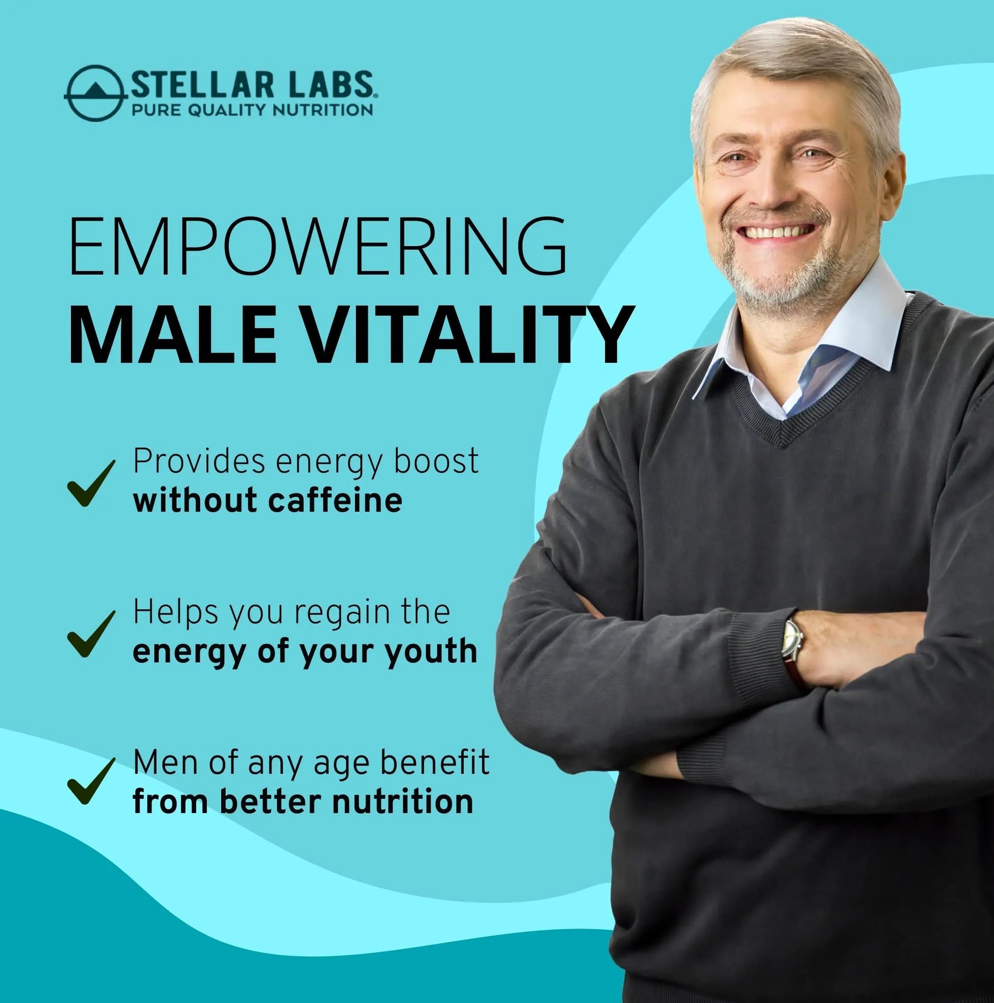 Stellar Labs Men's Low FODMAP Vegan Daily Multivitamin, No Iron | Easy On Sensitive Stomachs, Easy to Swallow Vitamins | Stellar Labs buy supplements canada
