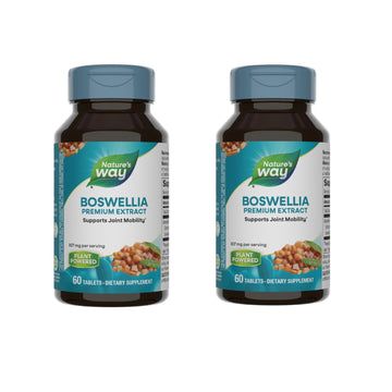 Nature's Way Boswellia Premium Extract, Supports Joint Mobility*, 307 mg Boswellia serrata Extract per Serving, Frankincense Supplement, Gluten Free & Vegan - 60 Tablets (Packaging May Vary) - 2 Pack Nature's Way buy supplements canada
