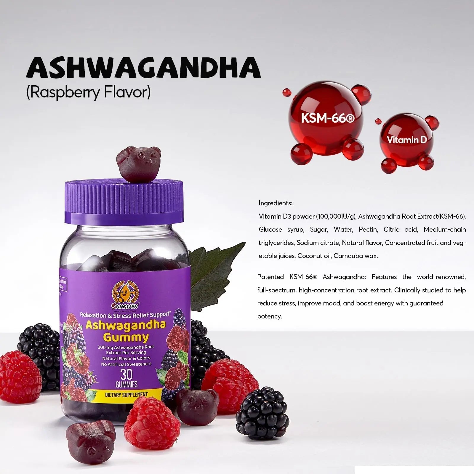 Women's Multivitamin Gummy Pack, 3 Support for Hair Skin Nails Sleep Daily Health, Vitamins A, D, C, E, Biotin, Ashwagandha SUNGIVEN buy supplements canada