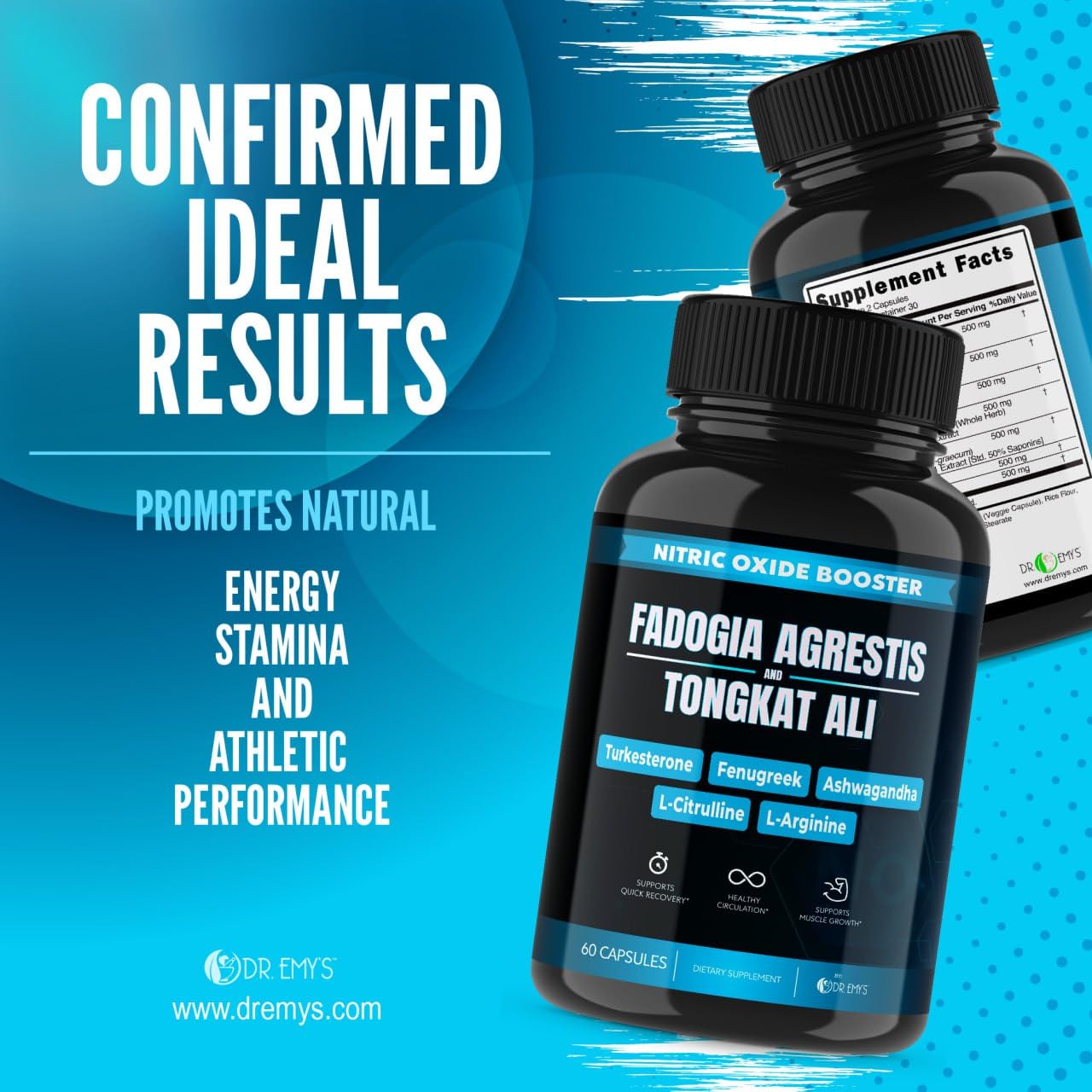 (2 Pack) Tongkat Ali Fadogia Agrestis Nitric Oxide Ashwagandha Supplement for Men Dr. Emy's buy supplements canada