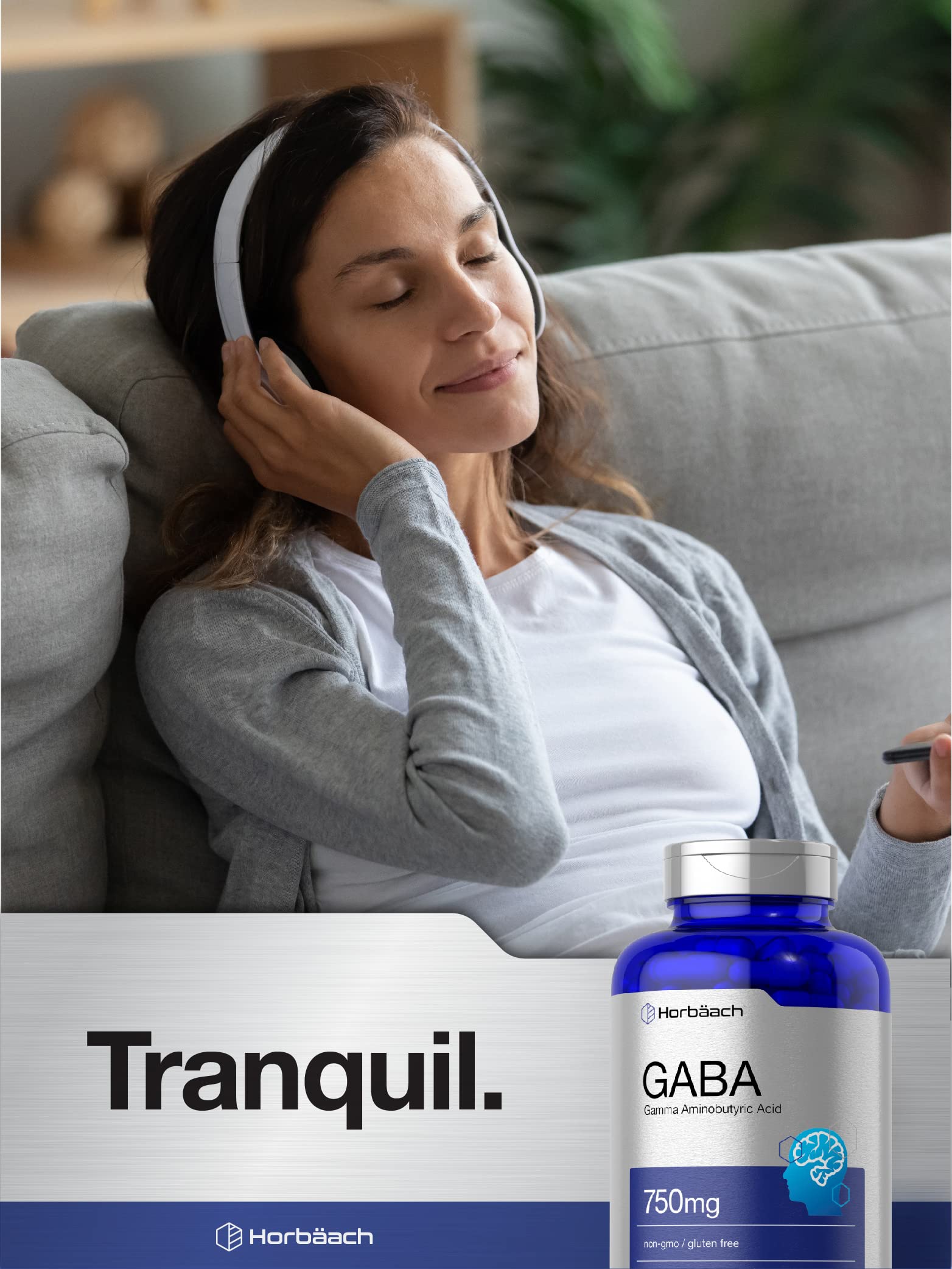 GABA 750mg | 180 Capsules | Gamma Aminobutyric Acid Supplement Horbäach buy supplements canada