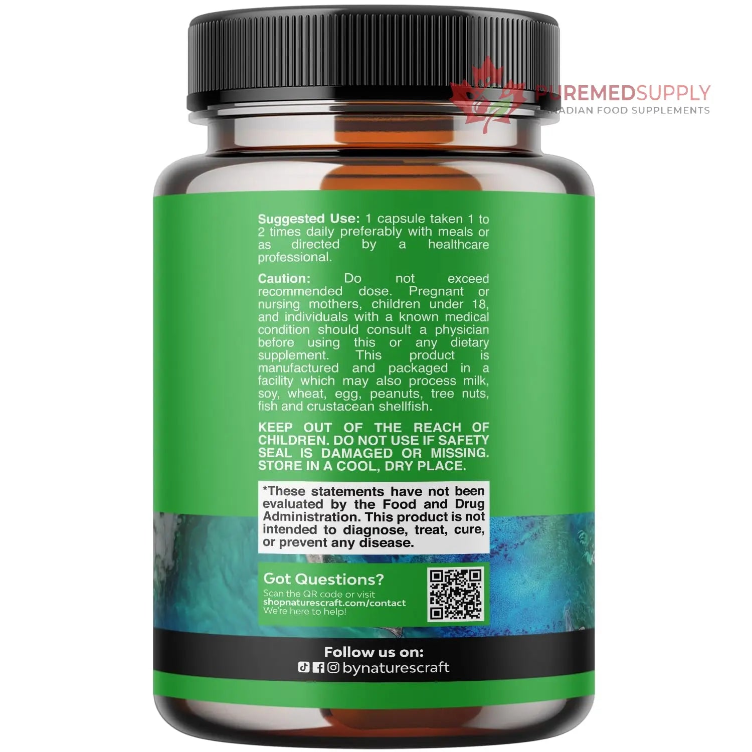 High Absorption Magnesium Complex Supplement - Magnesium Oxide 500mg with Citrate 500mg for Sleep and Mood Support - Pure Citrate per Serving for Muscle Stomach and Digestion - 60 Count Natures Craft buy supplements canada