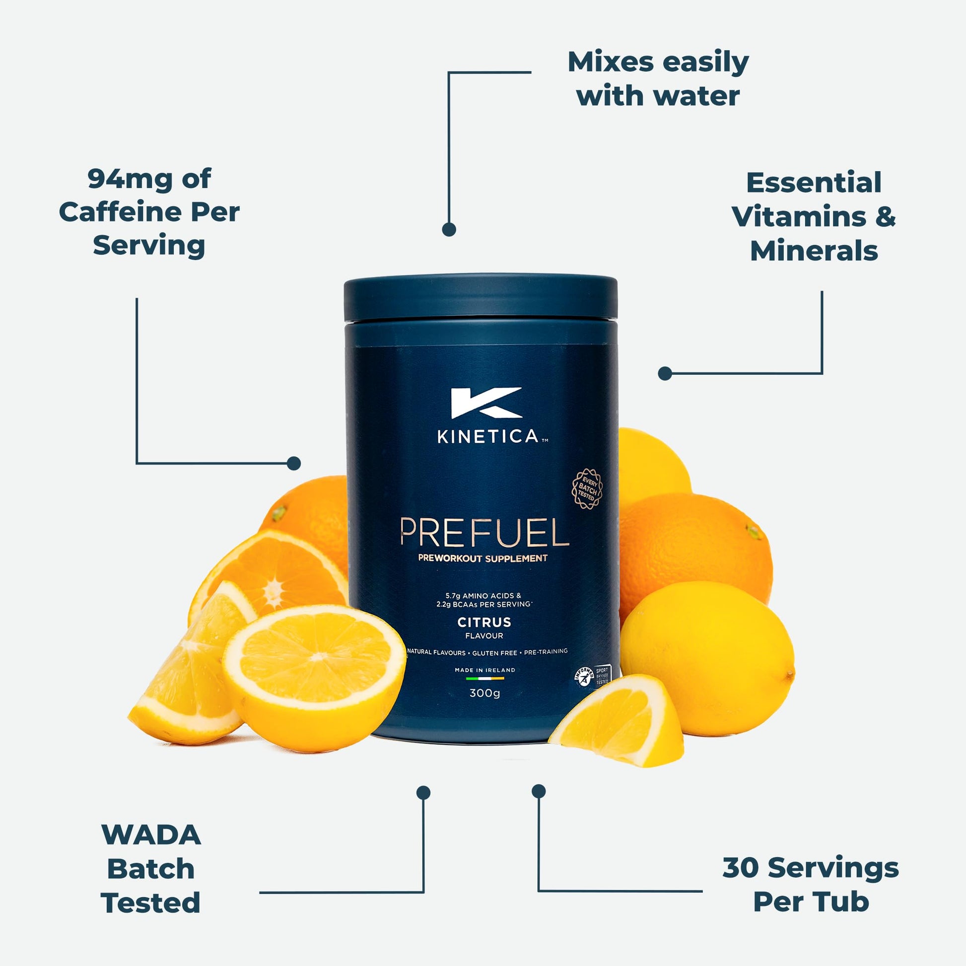 Kinetica PreFuel, Pre Workout, 5.7g Amino Acids & 2.2g BCAA's per Serving, 30 Servings Kinetica buy supplements canada