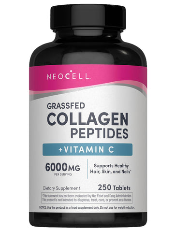 NeoCell Collagen Peptides | 250 Tablets | with Vitamin C | Grassfed Supplement | Hair, Skin, & Nails | for Women and Men NeoCell buy supplements canada