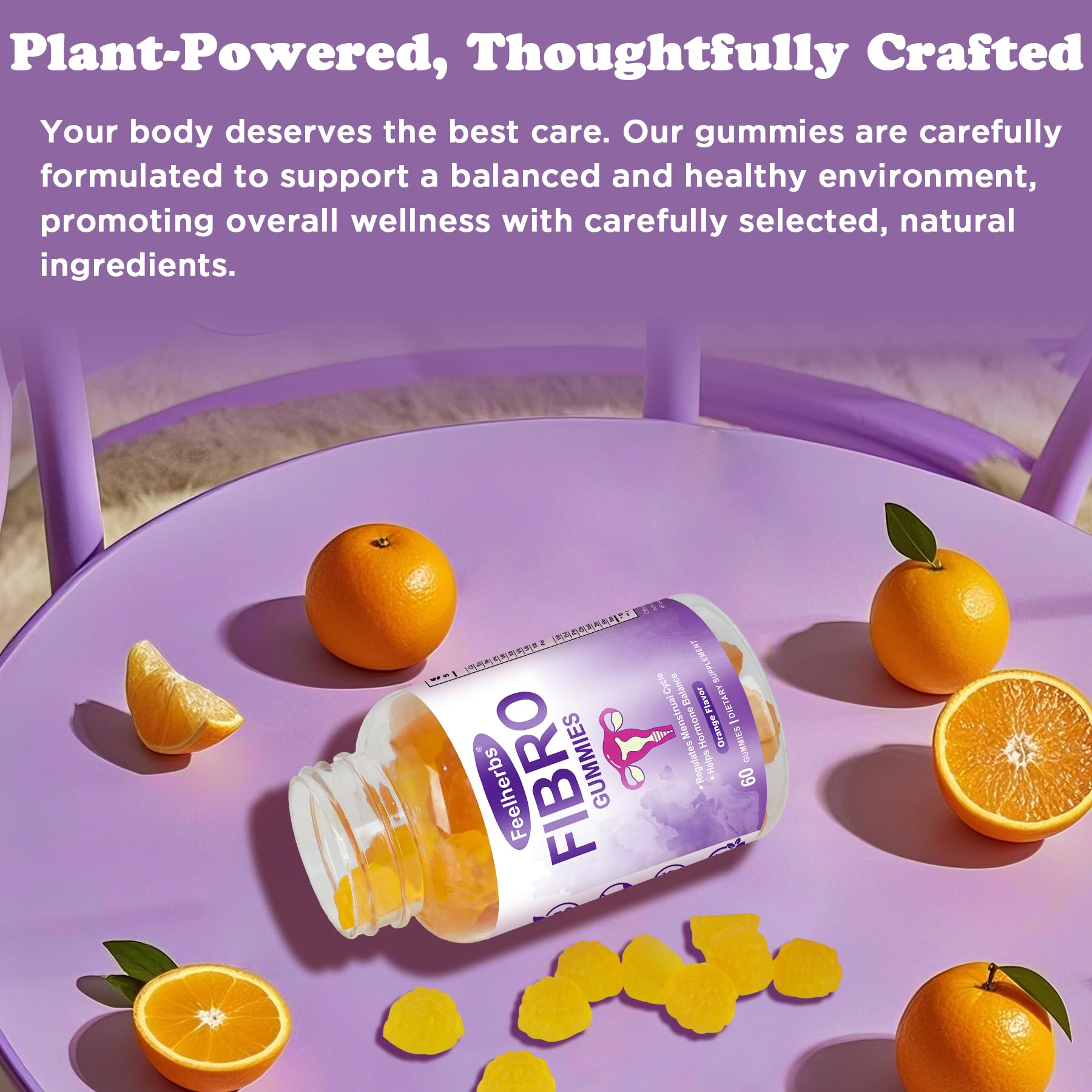Fibro Gummies for Women Ovarian, Multivitamin Gummies for Hormone Balance, Ovarian Support Inositol Gummy with Vitamin A, E, and Minerals, 60 Count Feelherbs buy supplements canada