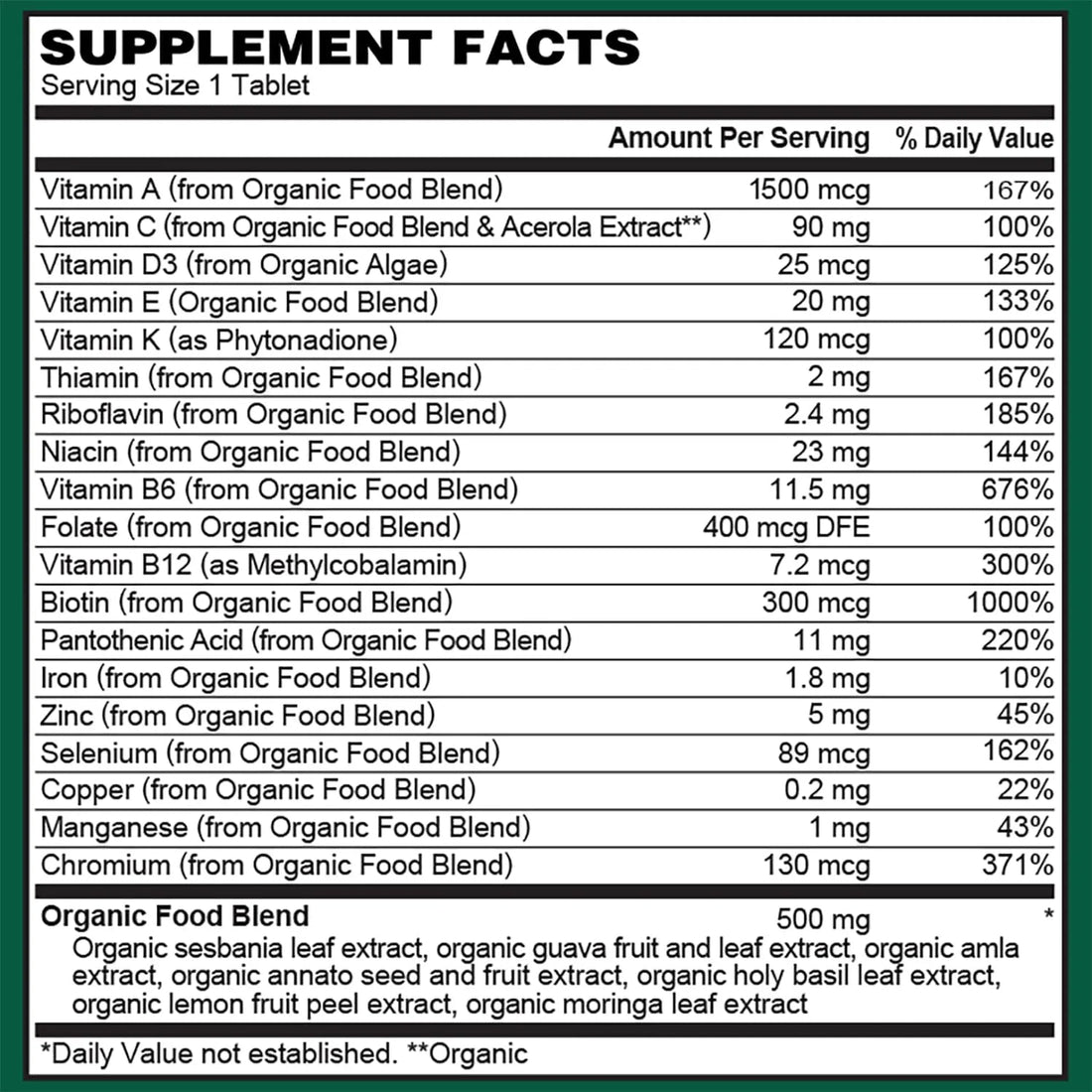 PlantFusion Organic Multivitamin for Men - One Daily Whole Food Blend Men's Multivitamin - Vegan, Non-GMO PlantFusion buy supplements canada
