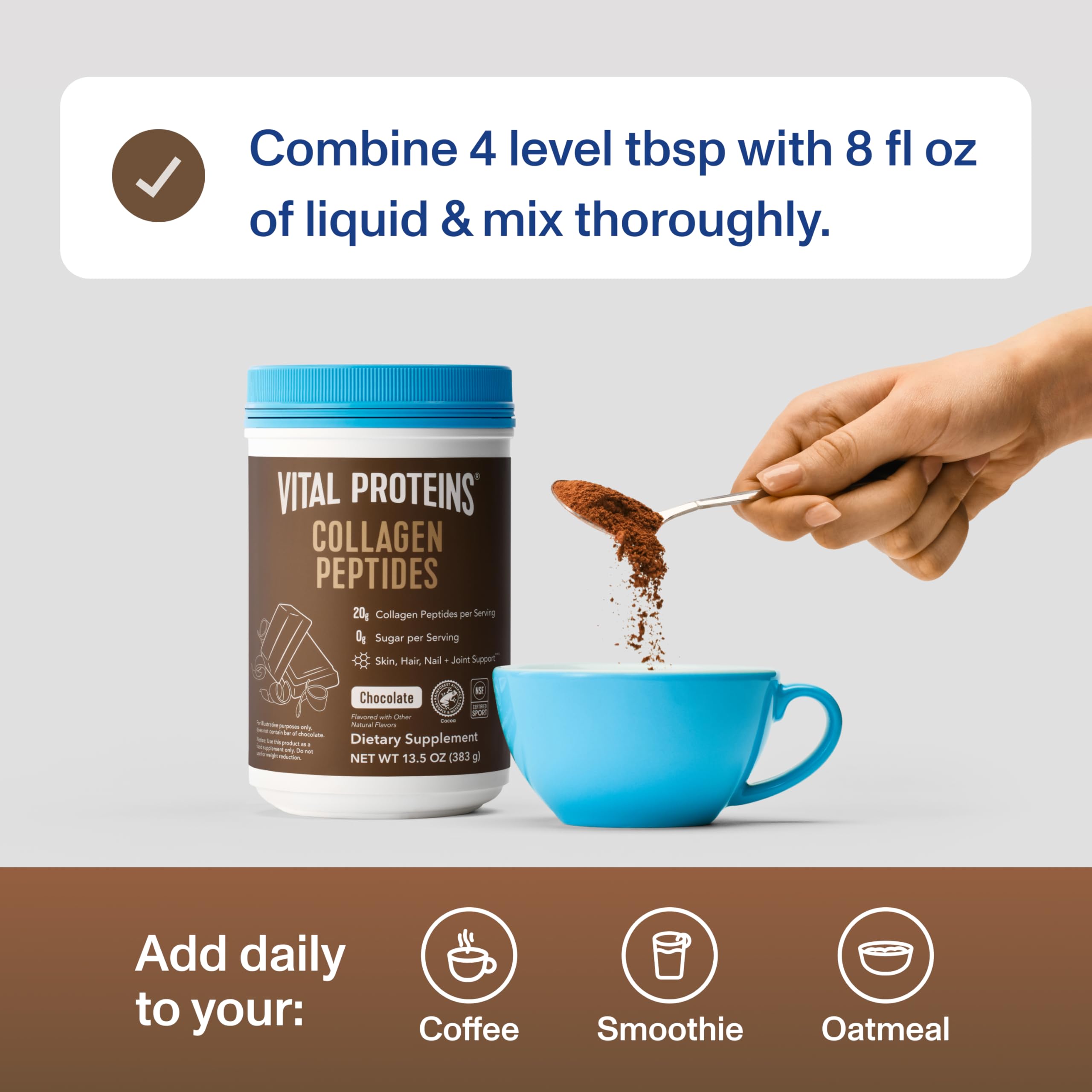 Vital Proteins Collagen Peptides Powder - Chocolate Powder for Hair, Nail, Skin, Bone & Joint Health, 13.5oz Vital Proteins buy supplements canada