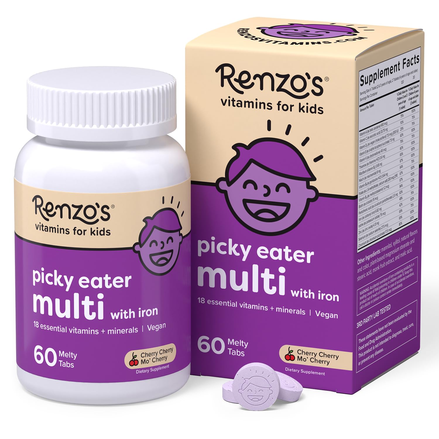 Renzo's Vitamins Adventurous Kid Bundle - Picky Eater Kids Multivitamin, Vitamin D3 for Kids, and Bright & Brainy Vitamin B6 Renzo's buy supplements canada